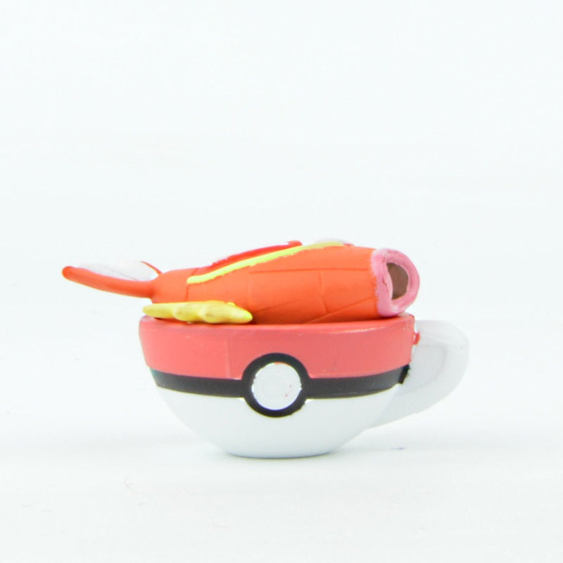 Pokemon Tea Cup Time Bandai Mascot 2 Inch Mini Figure - Cute Collectible Toy for Anime Fans, Perfect for Desk Decor, Party Favors & Gift Giving