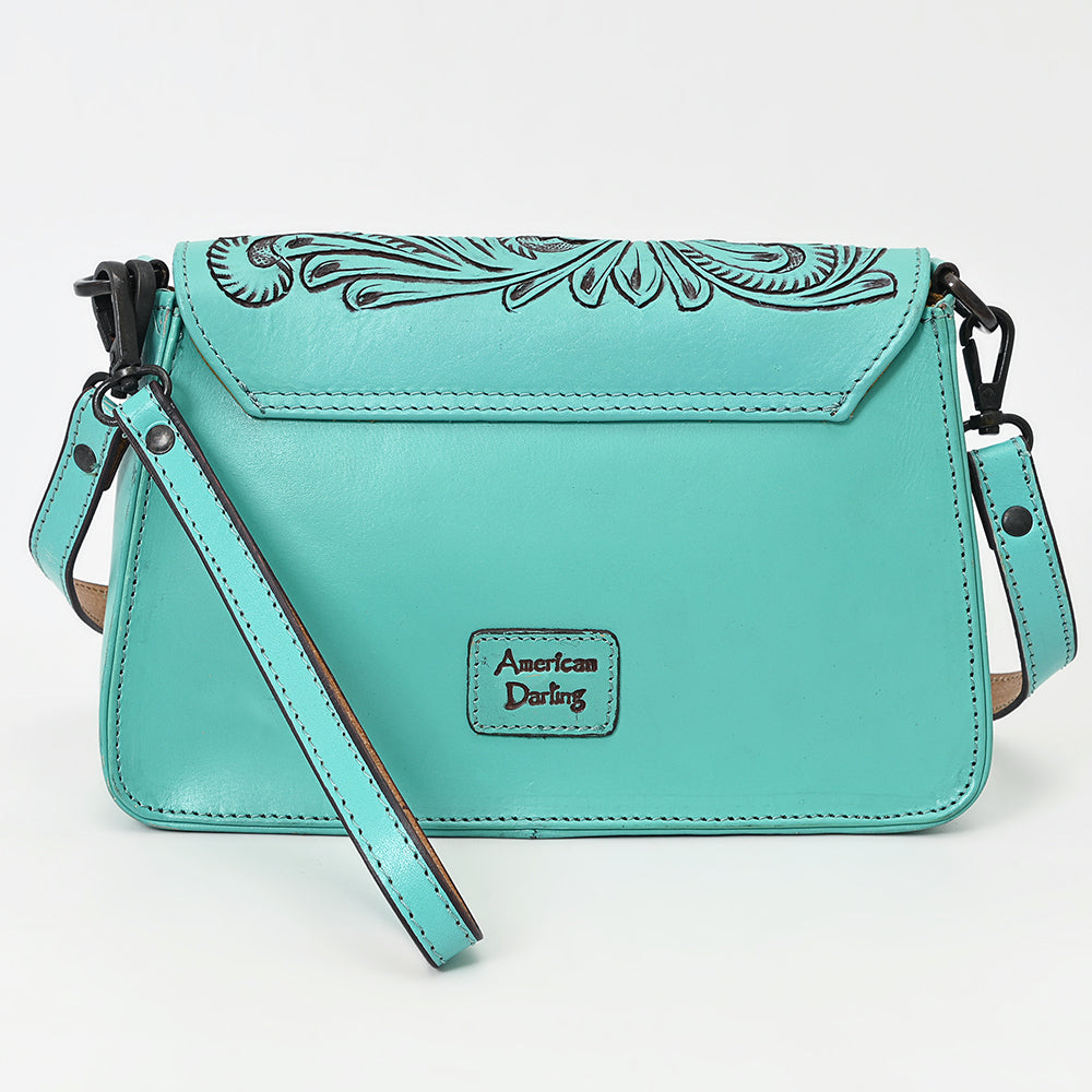 American Darling Genuine Leather Crossbody Bag for Women - Hand-Tooled Western Purse with Adjustable Strap - Perfect for Daily Use, Travel & Casual Outings