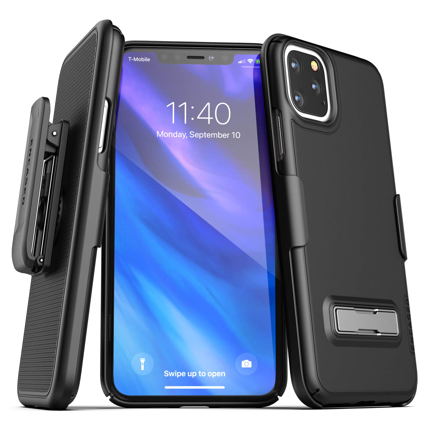 iPhone 11 Pro Case with Belt Clip & Kickstand - Slim Protective Holster Cover for iPhone 11 Pro (2019 Model) | Perfect for Outdoor Activities, Work & Hands-Free Use