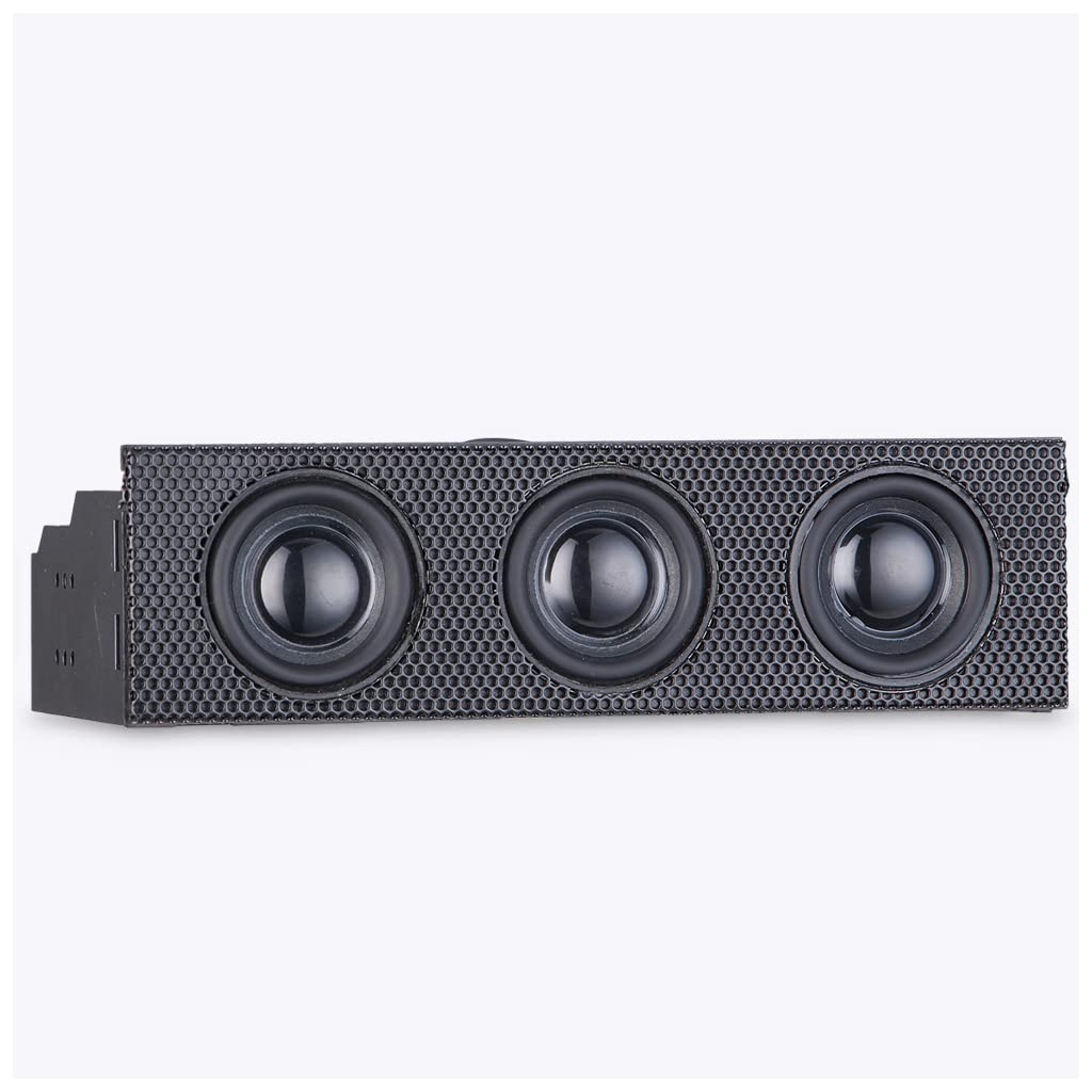 Limtula Black Stereo Surround Speaker PC Front Panel - Built-in Mic Computer Speakers for Gaming & Music | Perfect for Desktop PC, Home Theater & Office Setup