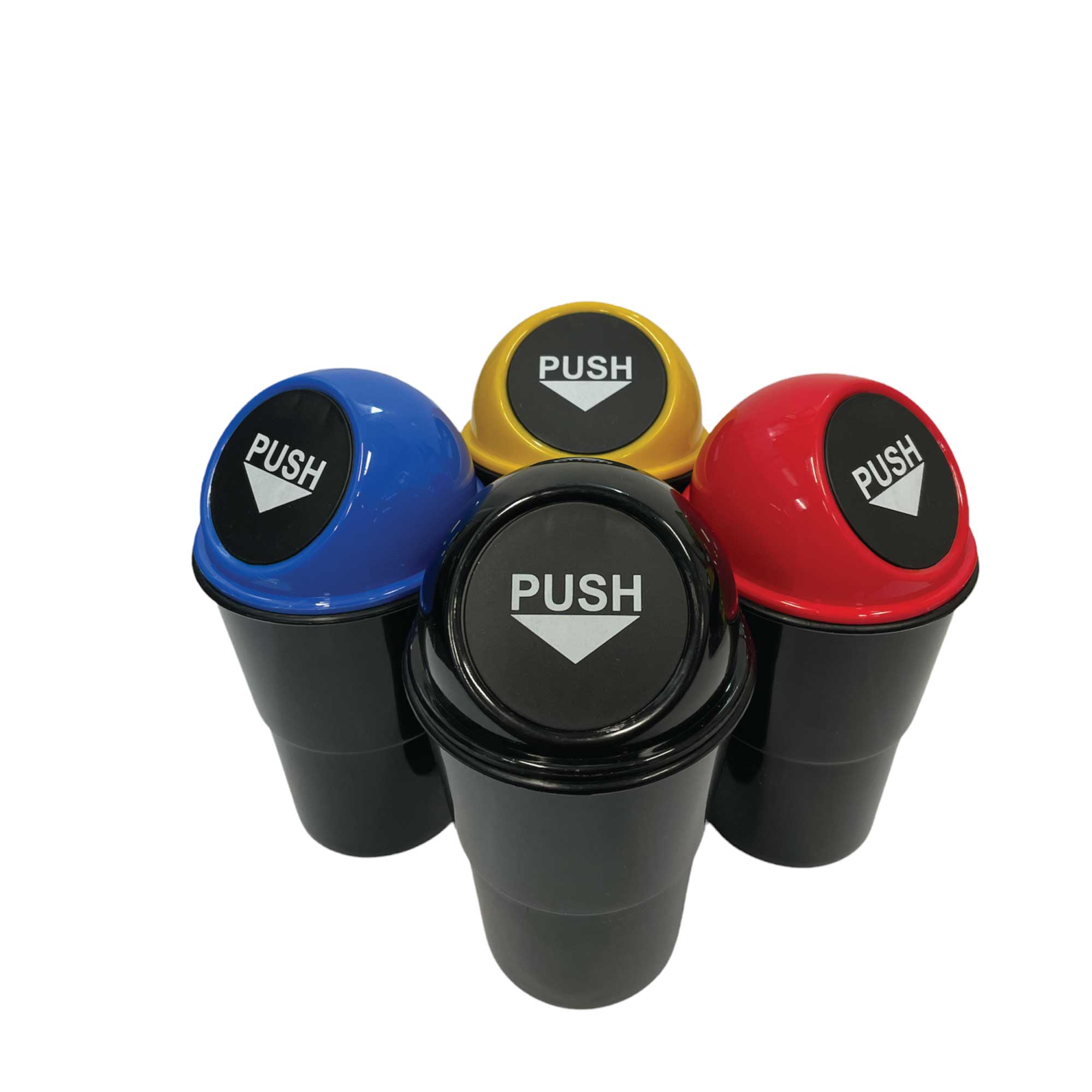 12-Pack 550ml Mini Car Trash Can - Cup Holder Garbage Bin for Vehicles, Small Waste Container with Random Colors (Great for Road Trips, Commuting & Keeping Your Car Clean)