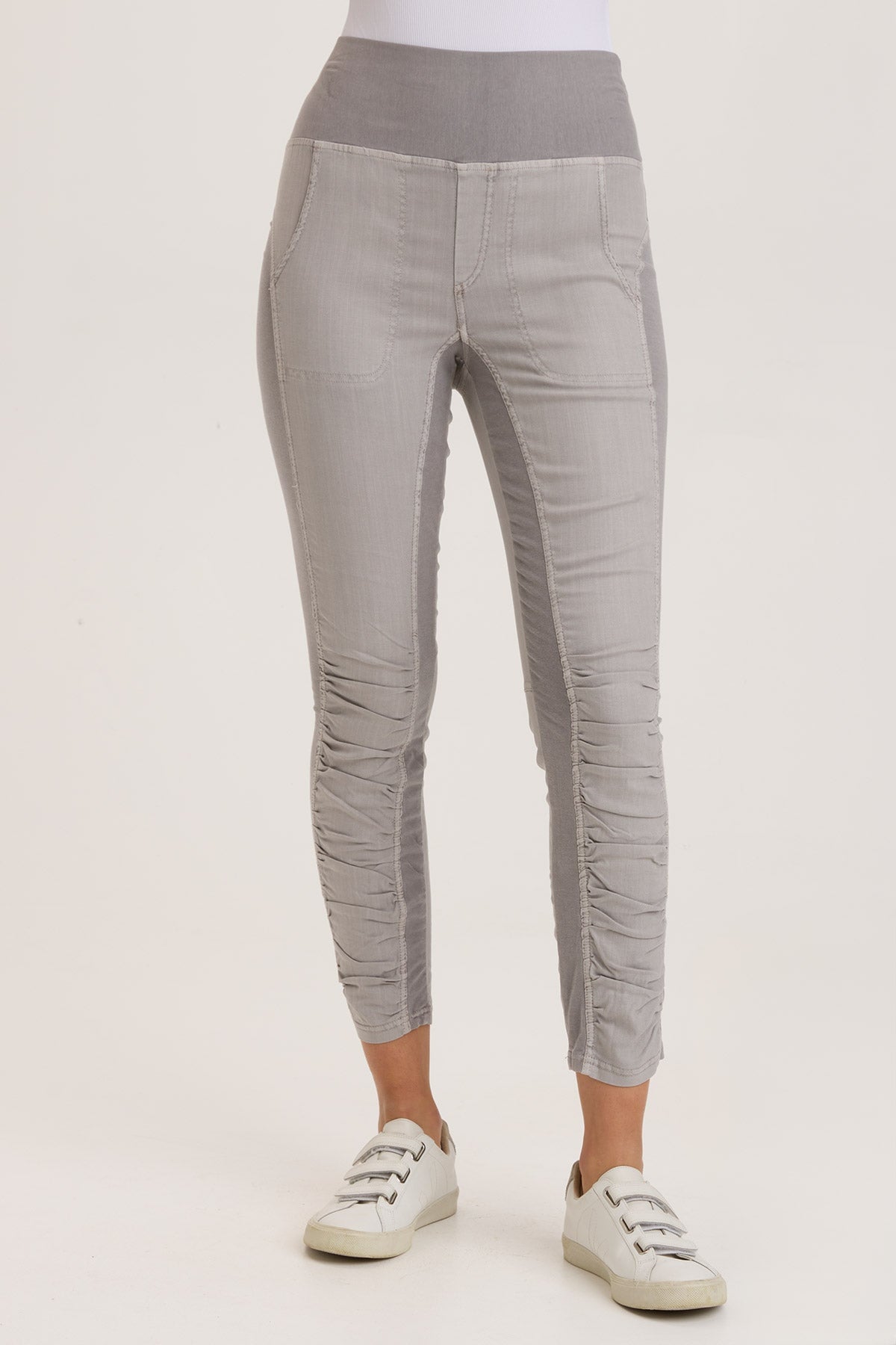 High Waisted Twill Penny Leggings for Women - Comfortable & Stretchy Workout Pants for Yoga, Running & Everyday Wear