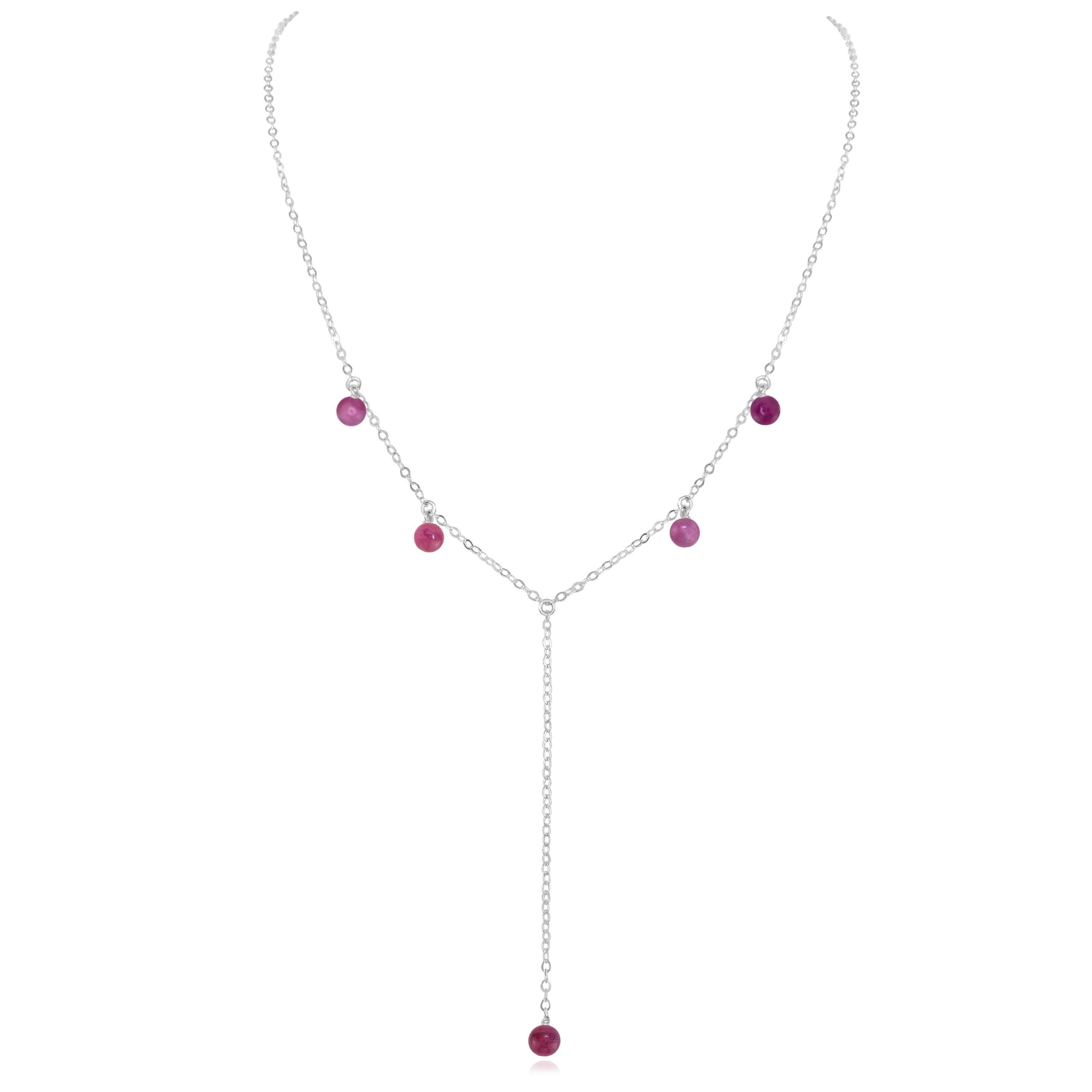 Ruby Boho Lariat Necklace - Handmade Bohemian Long Layered Necklace for Women | Perfect for Festivals, Weddings & Everyday Boho Chic Style