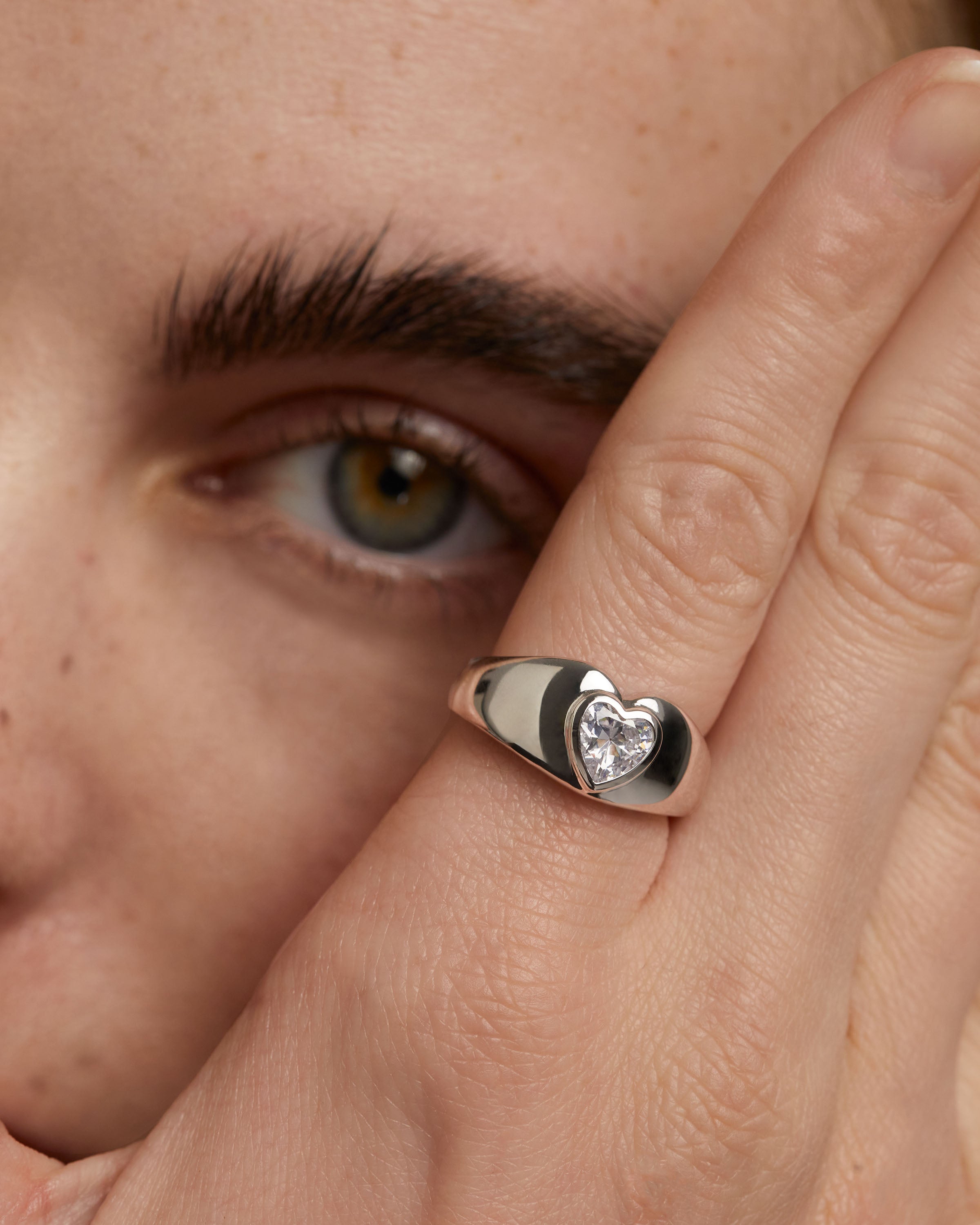 Bright Heart Silver Ring for Women - Elegant Sterling Silver Jewelry Gift for Her - Perfect for Valentine's Day, Anniversary & Special Occasions
