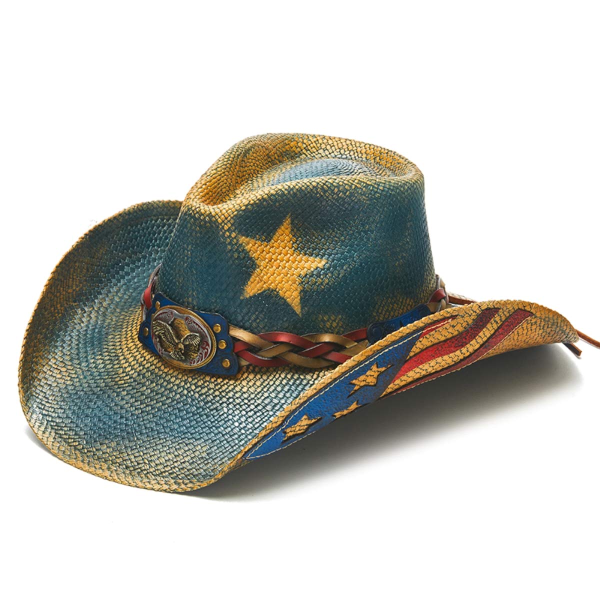 Men's Freedom Star & USA Western Cowboy Hat - Stylish Rodeo & Outdoor Adventure Hat for Country Music Fans