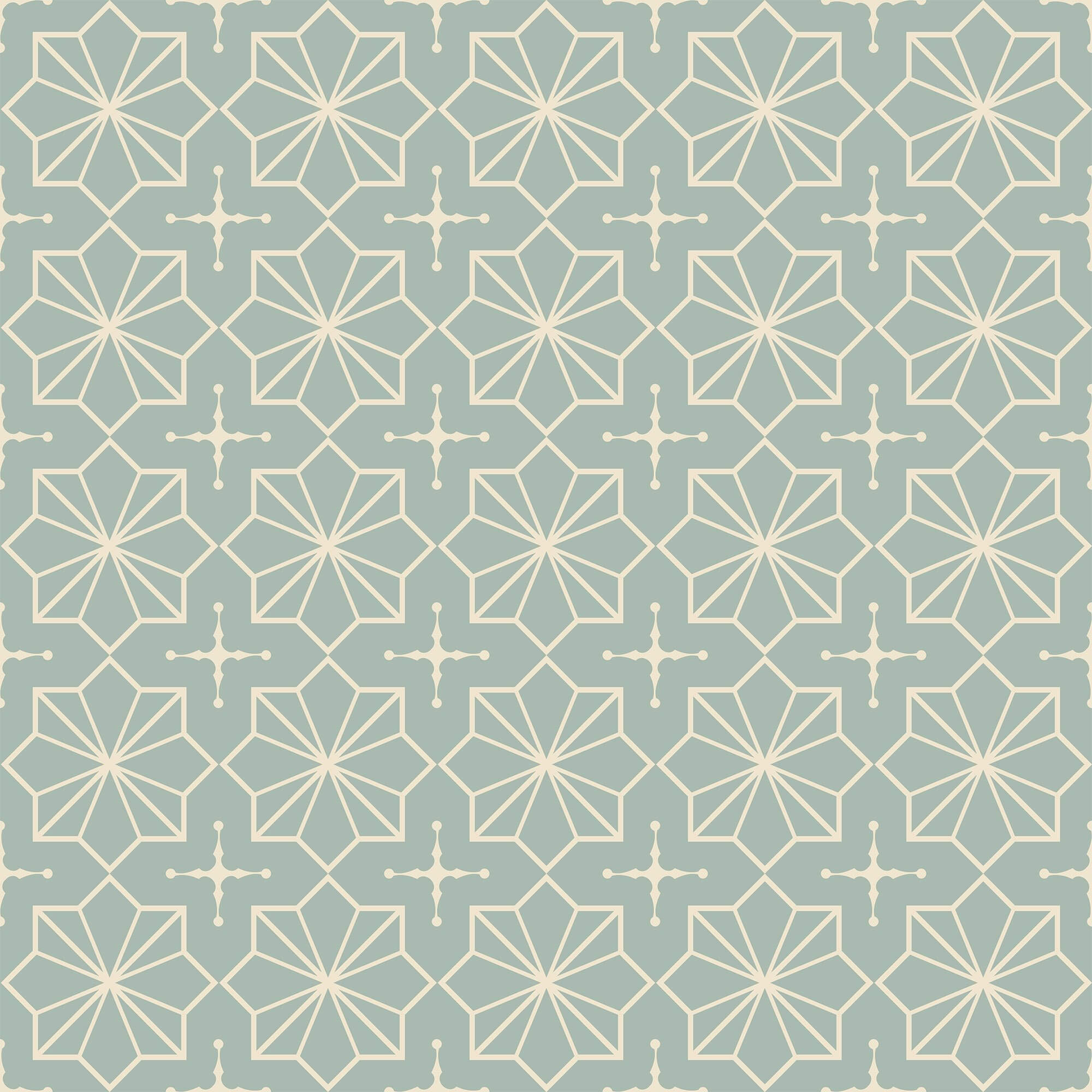 Green and Beige Geometric Peel and Stick Removable Wallpaper 0948 - Self-Adhesive Decorative Wall Covering for Bedroom, Living Room, Office & Nursery