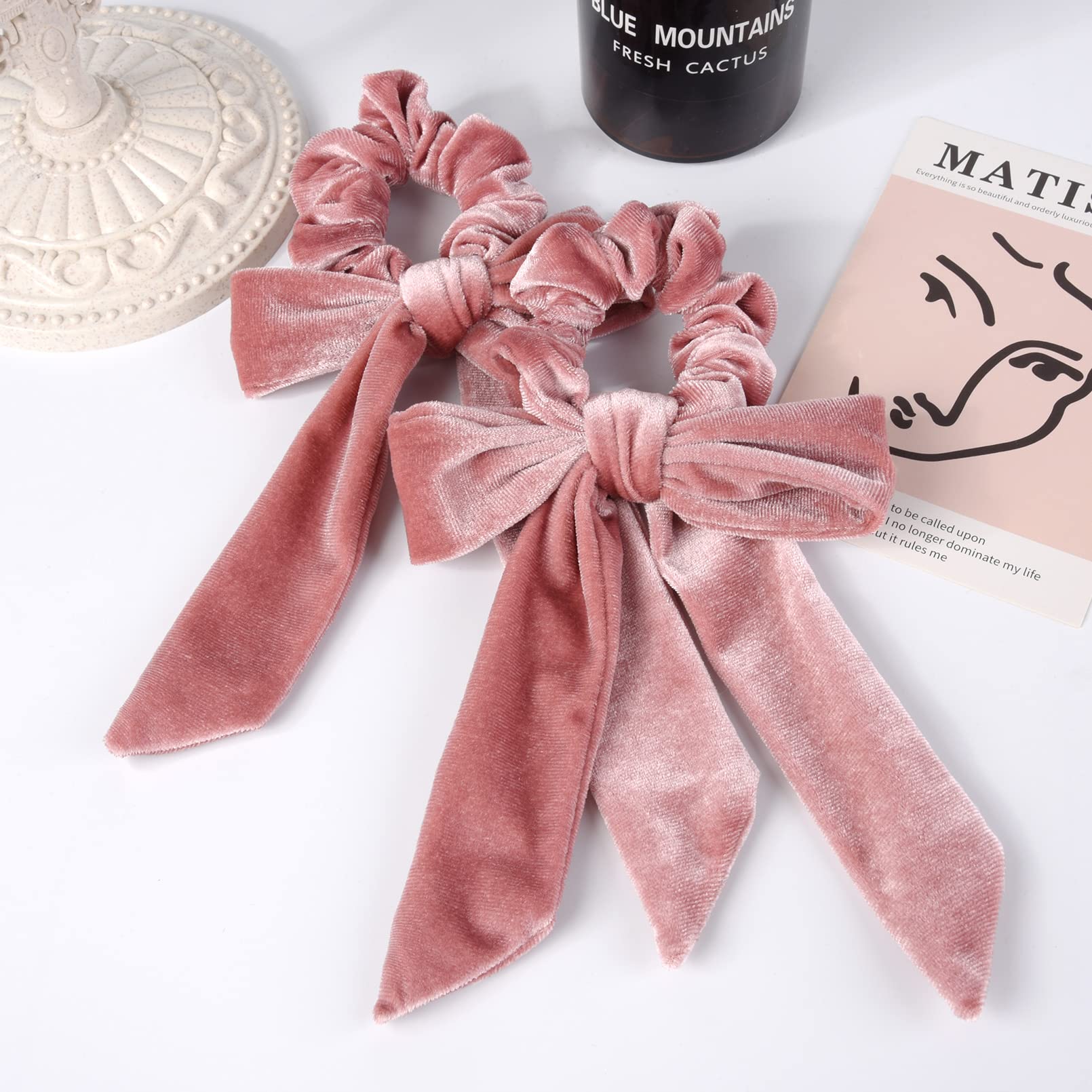 6Pcs Velvet Hair Scrunchies for Women & Girls - Ponytail Holders for Daily Use