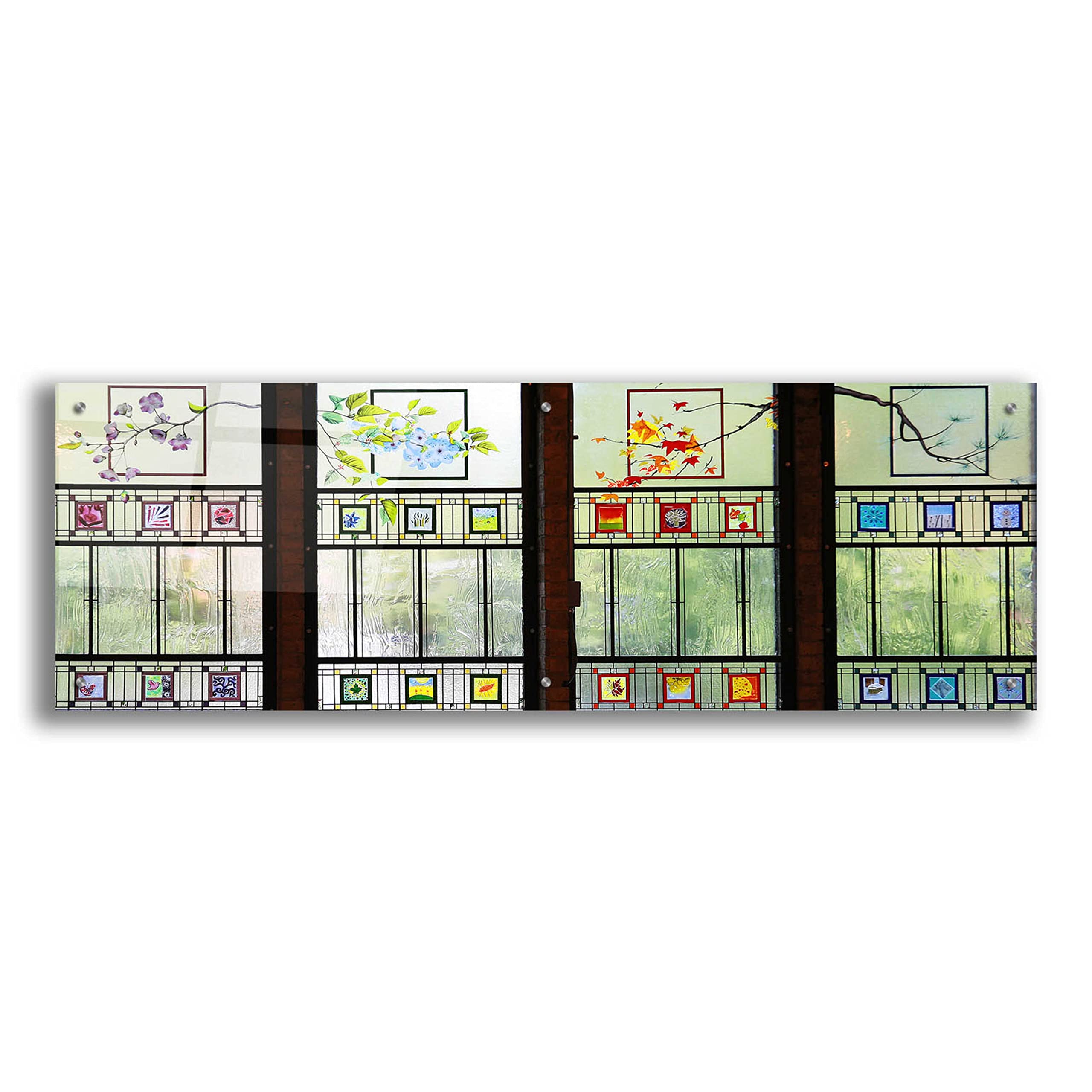 Epic Art 'Seasons' by Rita Shimelfarb - Stunning 48x16 Inch Acrylic Glass Wall Painting - Modern Home & Office Decor for Living Room, Bedroom, or Gallery Display