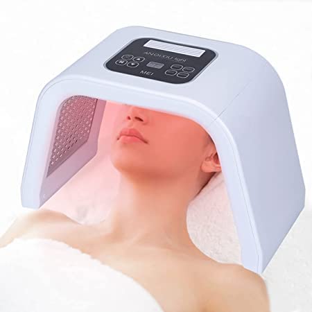 Kostech 7-Color LED Face Mask for Skin Rejuvenation - PDT Photon Therapy Light for Face & Body, Touch Screen Control - Anti-Aging, Whitening & Acne Treatment | Home Spa & Professional Beauty Equipment