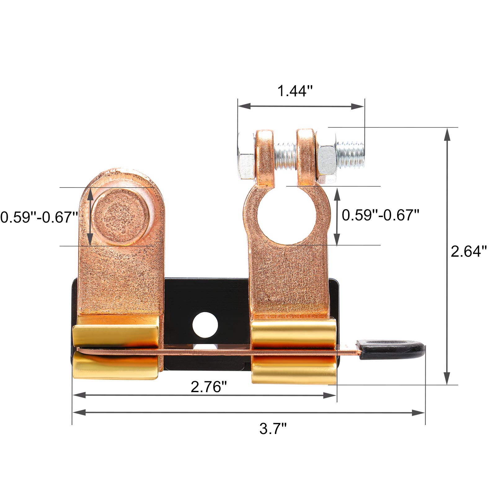 CZC AUTO Solid Brass Battery Disconnect Switch - 12V/24V Knife Blade Master Power Cut Off Isolator for Car, Marine, Boat, RV & ATV | Vertical Mount | Reliable Power Shutoff for Vehicle Storage & Maintenance