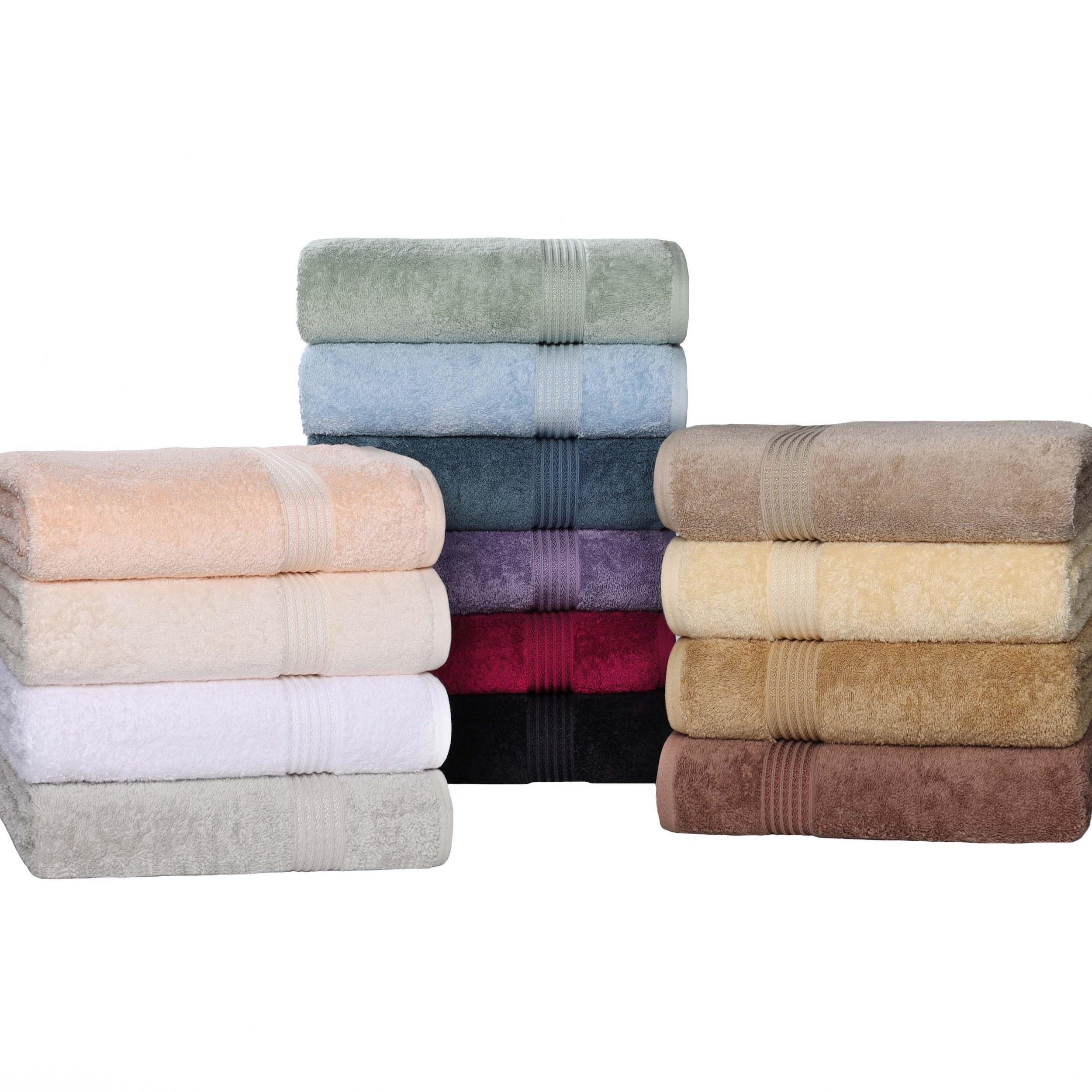 Premium BNM Egyptian Cotton 8-Piece Towel Set - Ultra Soft & Absorbent Bath, Hand & Face Towels for Luxury Home, Master & Guest Bathrooms - Includes 2 Bath Towels, 2 Hand Towels & 4 Washcloths - Quick Dry, Decorative Essentials (Gold) - Perfect for Spa Days & Upscale Hotel-Style Bathrooms