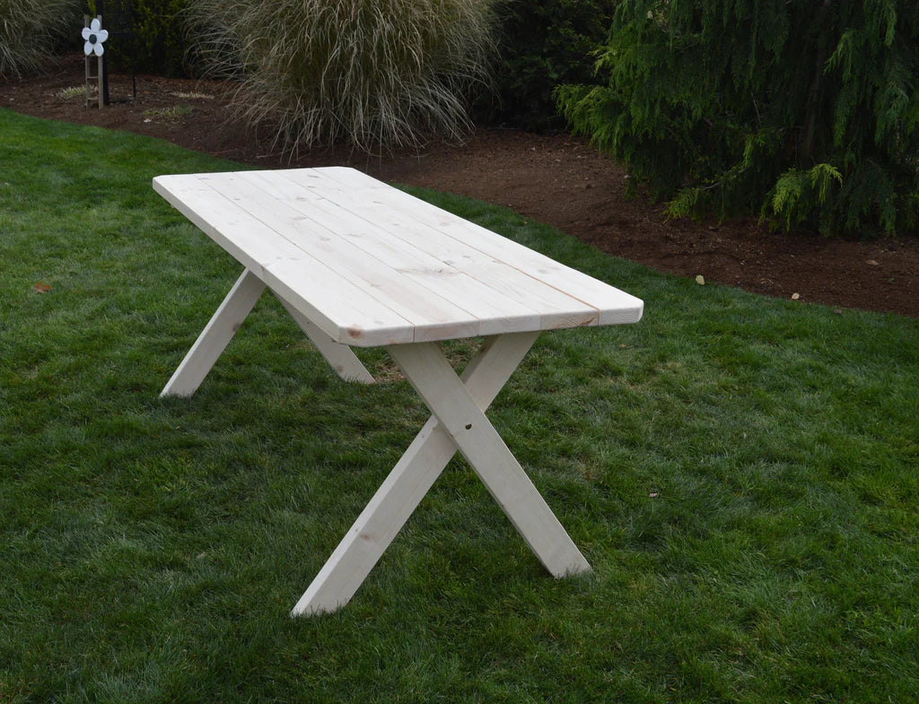 Premium Spruce Wood Cross Leg Dining Table - 4ft, 5ft, 6ft & 8ft Sizes - Perfect for Farmhouse Kitchens, Dining Rooms & Outdoor Entertaining