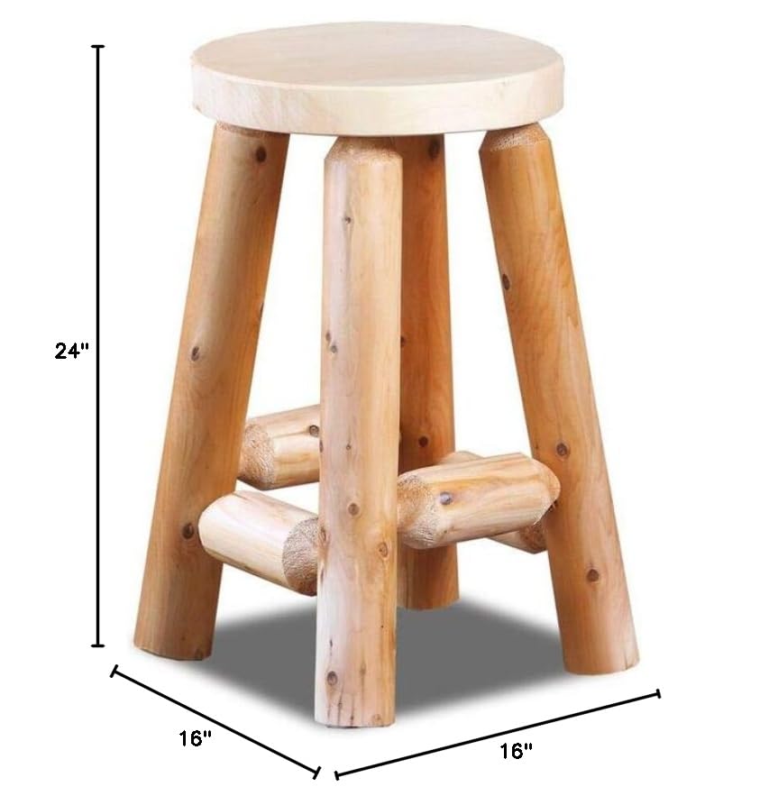 Rustic Pine & Cedar Bar Stool 24