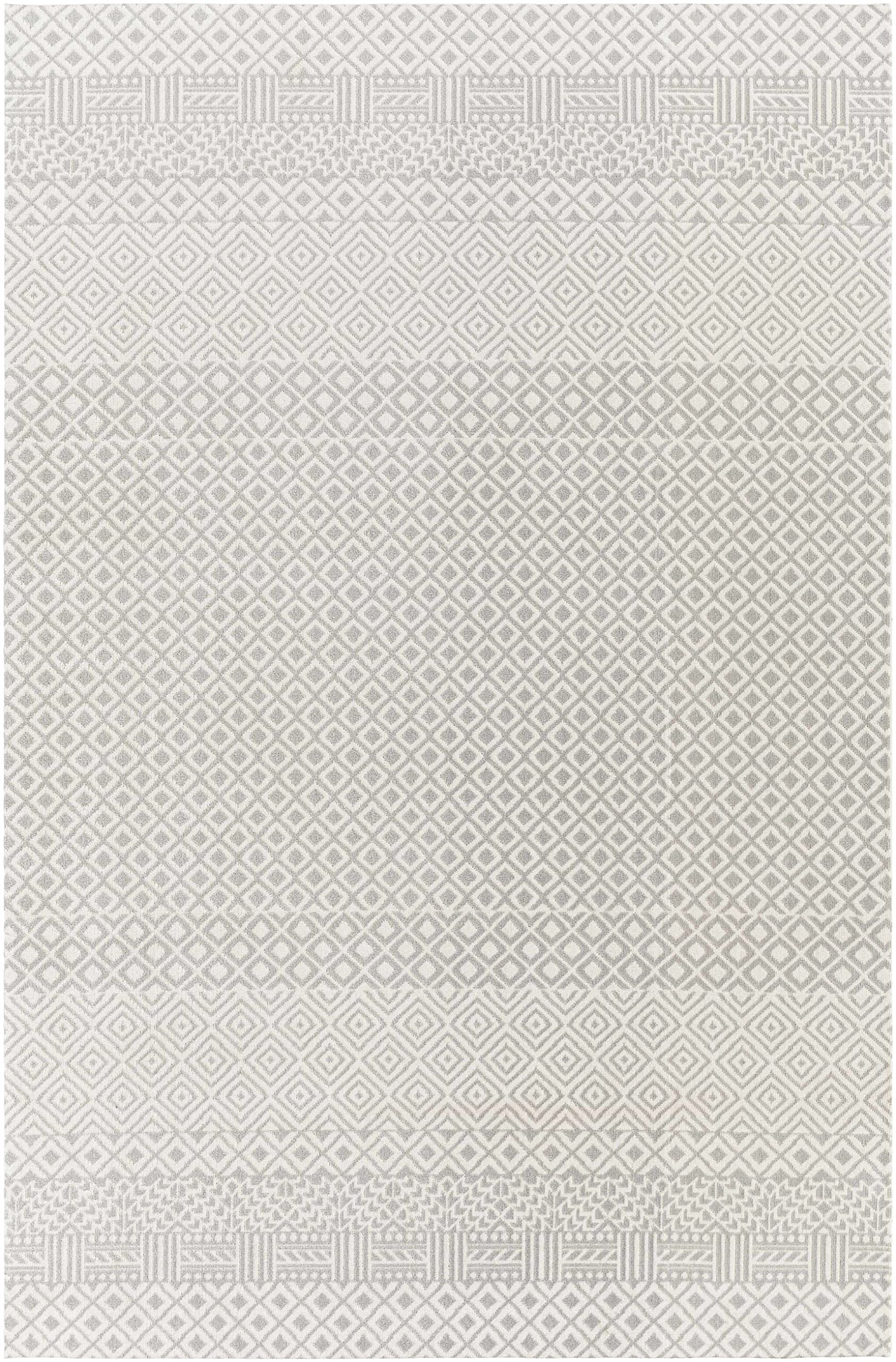 Hauteloom Maanas Washable Area Rug - Soft & Durable Gray Rug for Living Room, Bedroom - 9'3