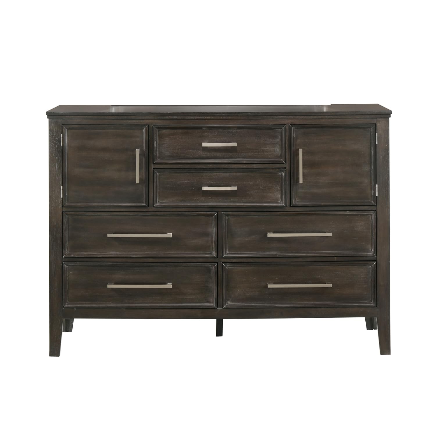 New Classic Furniture Andover Solid Wood 6-Drawer Dresser in Nutmeg Finish - Perfect for Bedroom Storage & Organization