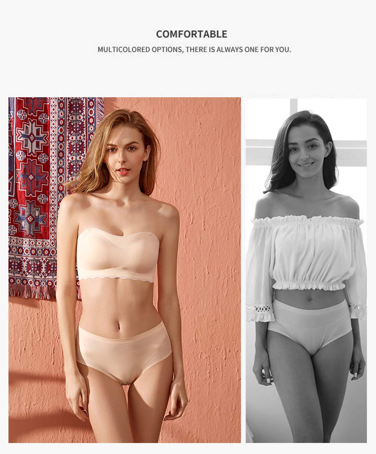 Push Up Bandeau Bra for Women - Convertible Strapless Bra, No Wire Lift Up Bra - Perfect for Backless Dresses, Tanks & Summer Outfits