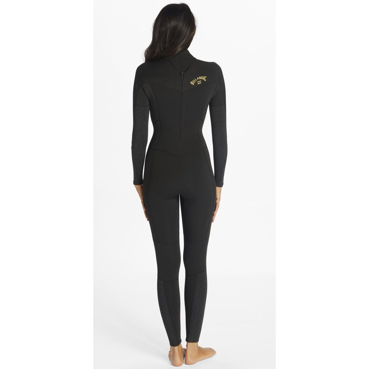 Billabong 403 Furnace Synergy Back Zip Wetsuit for Women - 4/3mm Thermal Full Suit for Surfing, Diving & Water Sports in Wild Black