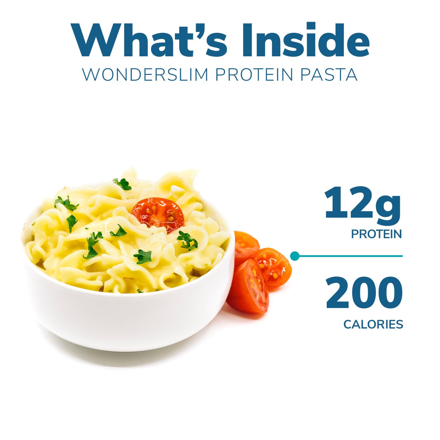 WonderSlim High Protein Pasta - Creamy Fettuccini Alfredo, 12g Protein, 200 Calories per Serving, Low Carb, Keto Friendly (5 Pack) | Perfect for Weight Loss, Muscle Building & Healthy Meal Prep