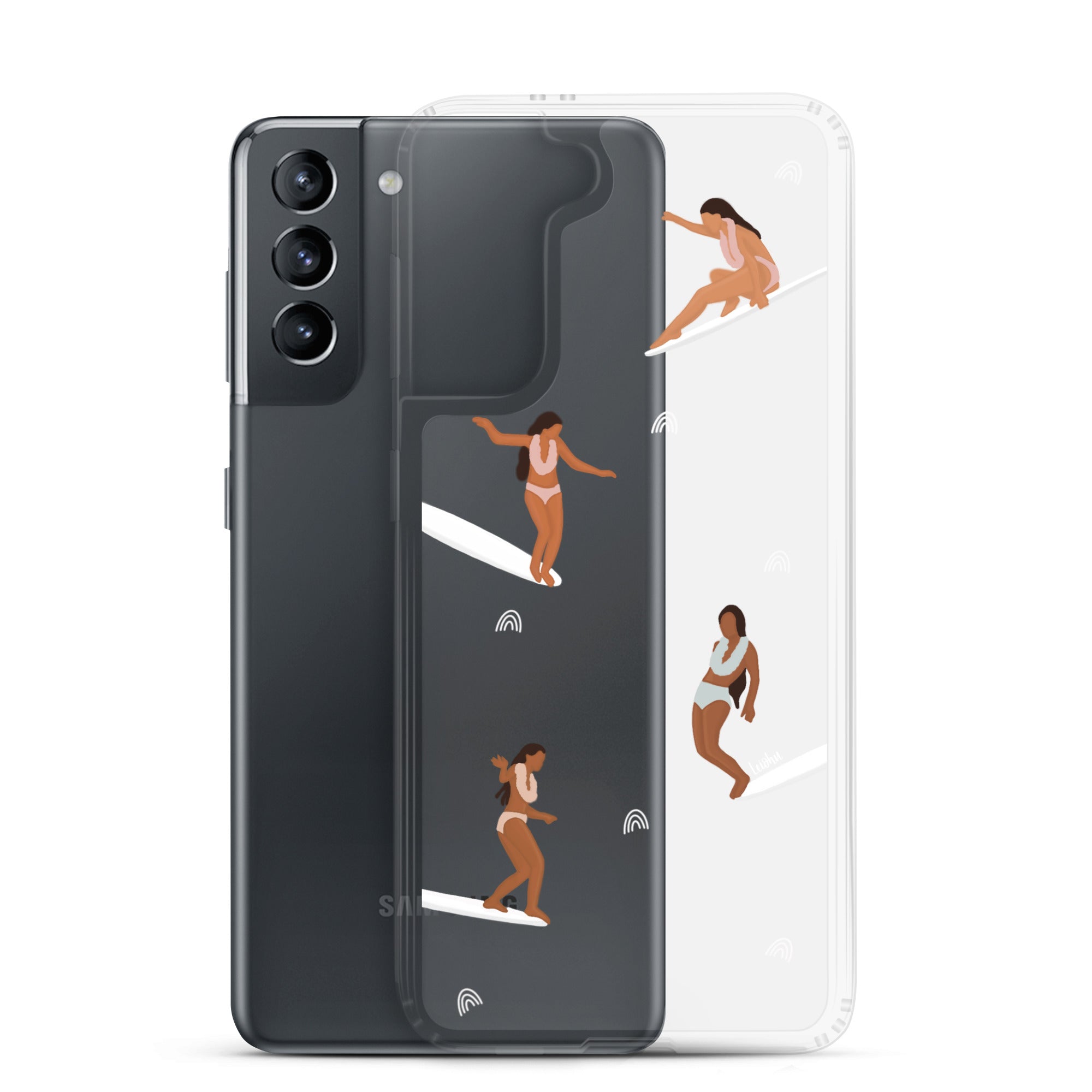 He'e Nalu Clear Protective Case for Samsung Galaxy - Slim Scratch-Resistant Cover for Everyday Use, Travel & Outdoor Activities