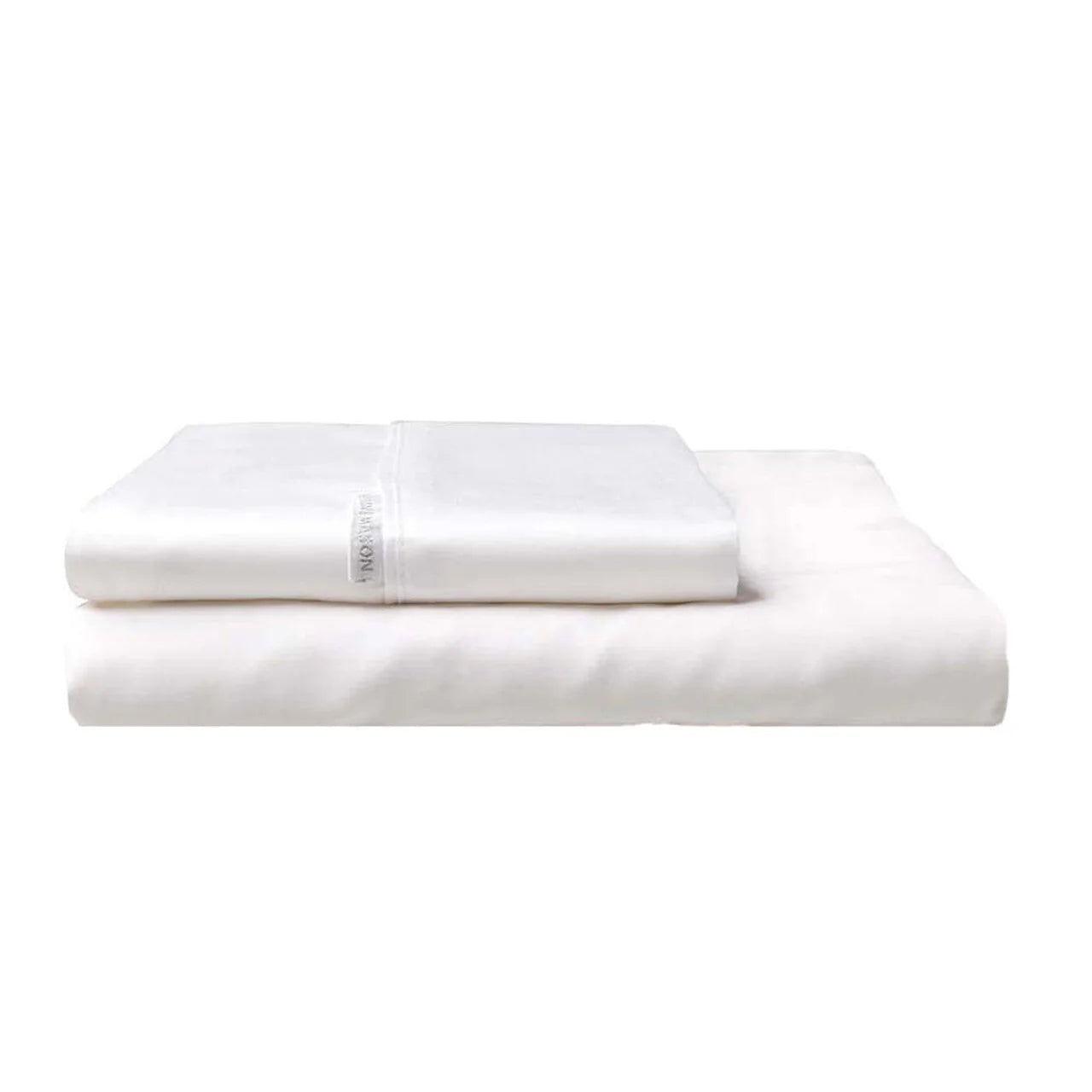 Premium 300 Thread Count Cotton Percale Fitted Sheet Set - White by Logan & Mason - Soft, Breathable Bedding for Hotels, Guest Rooms & Luxury Home Decor