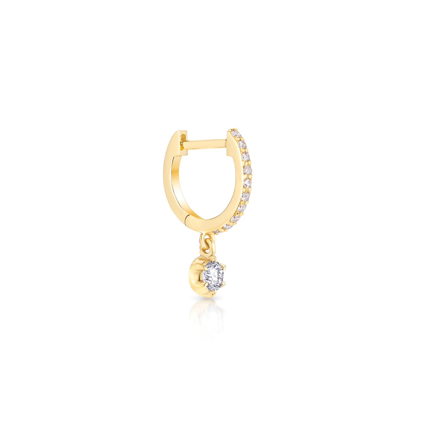 Diamond Crown Huggies Earrings - Elegant & Sparkling Jewelry for Women | Perfect for Weddings, Parties & Special Occasions