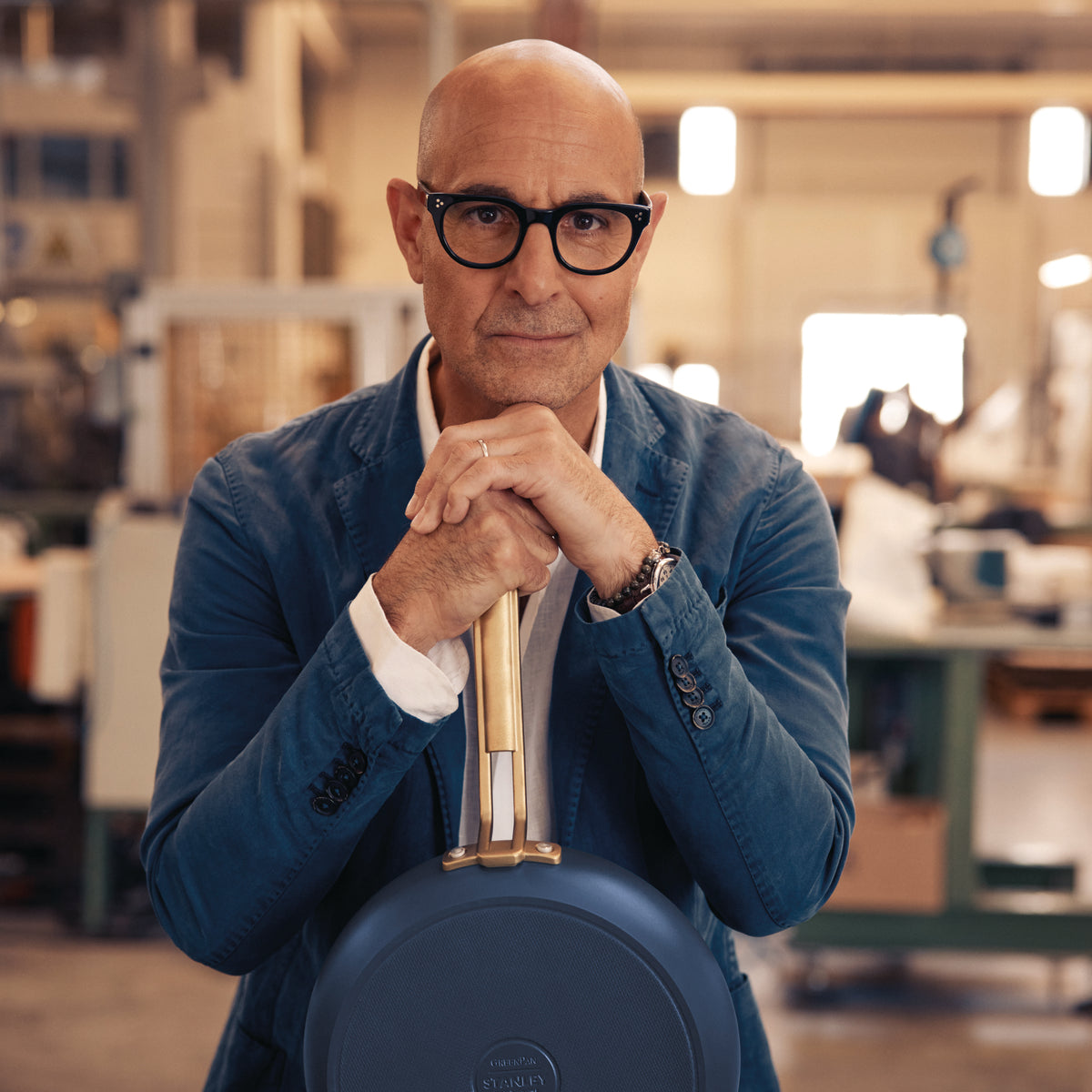Stanley Tucci Ceramic Nonstick 4-Piece Cookware Set with Free Tucci Cookbook | Marino Blue | Premium Non-Toxic Pots and Pans for Sauteing, Boiling & Frying | Gift for Home Chefs