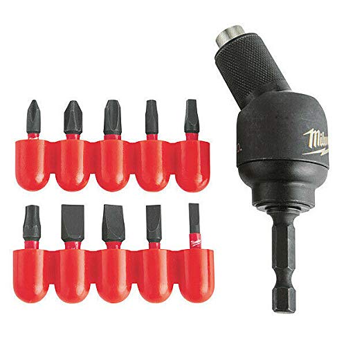 **Milwaukee 48-32-2301 11-Piece Pivot Holder & Bit Set – Durable Drill Accessories for Woodworking, Metalworking & DIY Projects**