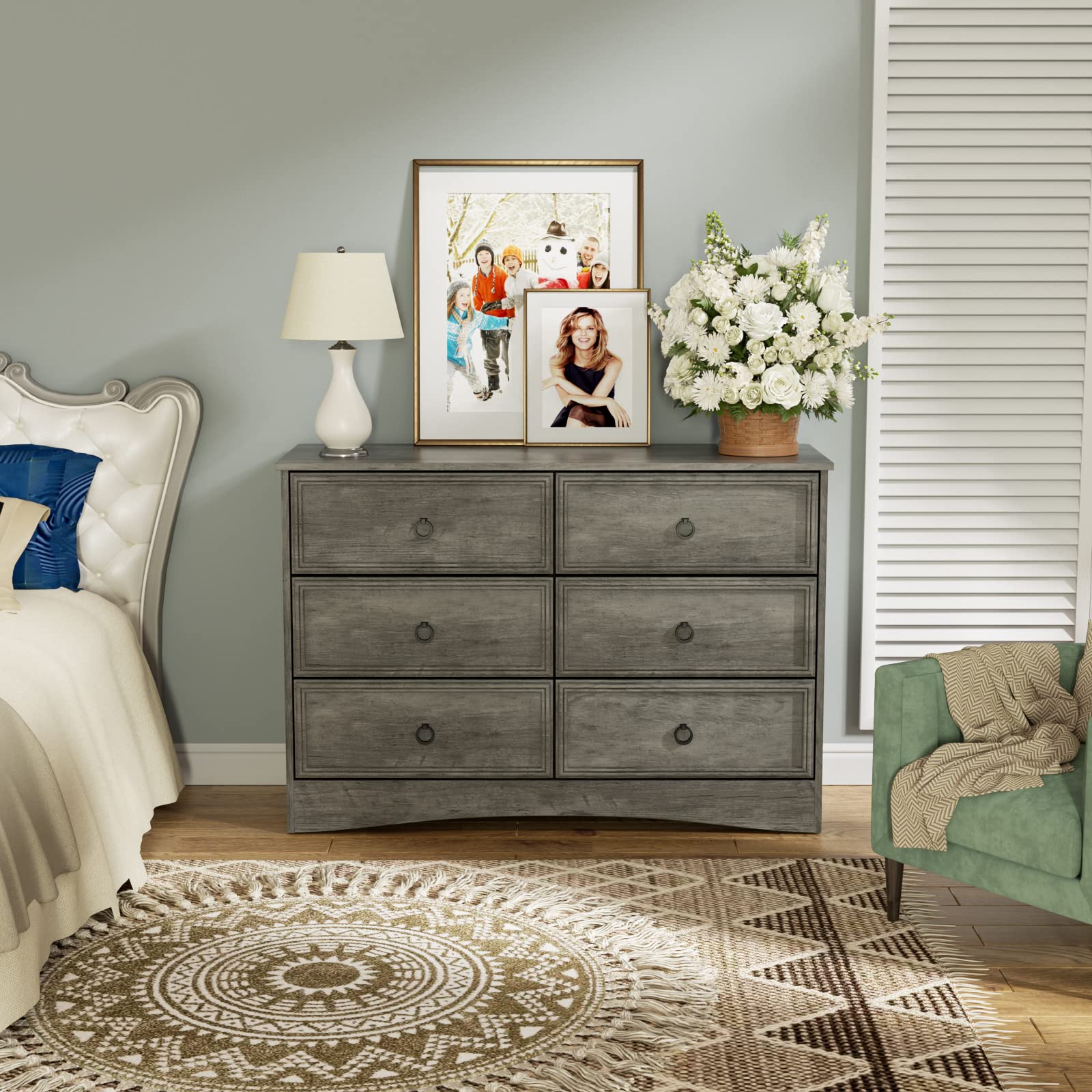 Modern 6-Drawer Dresser for Bedroom - 47.24