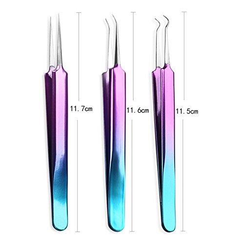 Stainless Steel Blackhead Remover Tool - Acne Needle Tweezers for Face Care, Multi-Purpose Extractor & Eyelash Extension Applicator - Perfect for Skincare Routine & Professional Beauty Salon Use