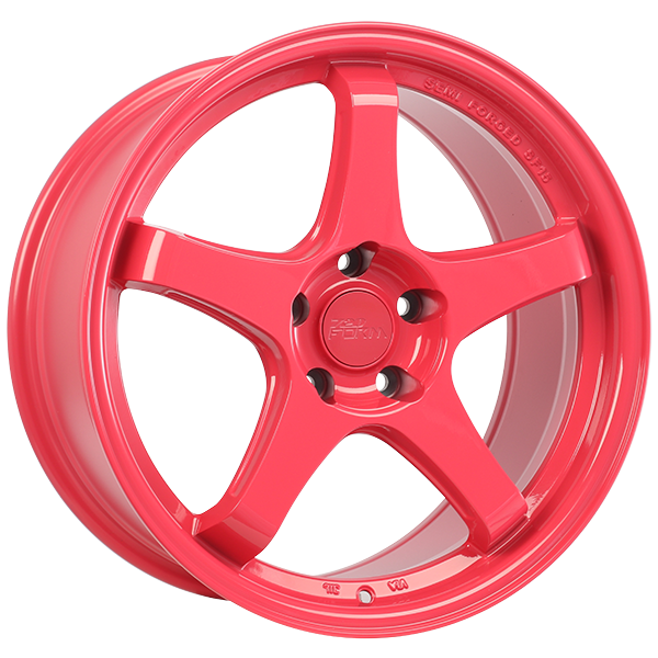 720Form FF6 Bubble Gum Pink 18x8.5 +35 5x114.3mm 73.1mm Hub - Lightweight Alloy Wheels for Honda Civic, Accord, Acura - Perfect for Street Performance & Custom Car Builds