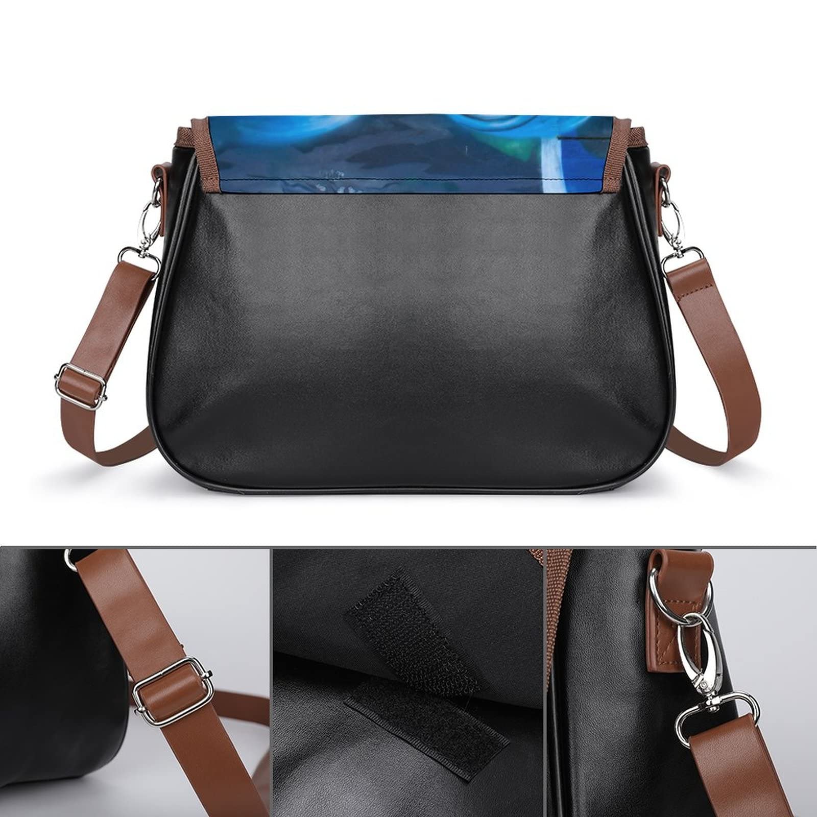 Trendy Printed Crossbody Bags for Women - Fashion Leather Shoulder Satchel Hobo Purse with Humorous Cartoon Doodle Design | Perfect for City Outings, Travel & Daily Use