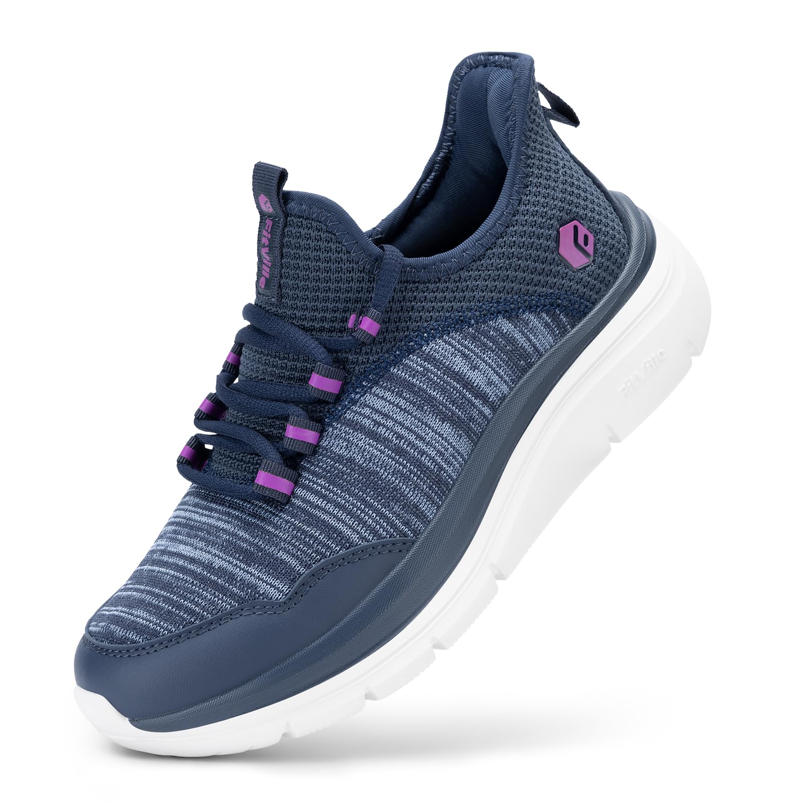 FitVille Women's Wide Width Athletic Walking Shoes - Lightweight Breathable Mesh Running Sneakers for Workout, Jogging & Casual Wear