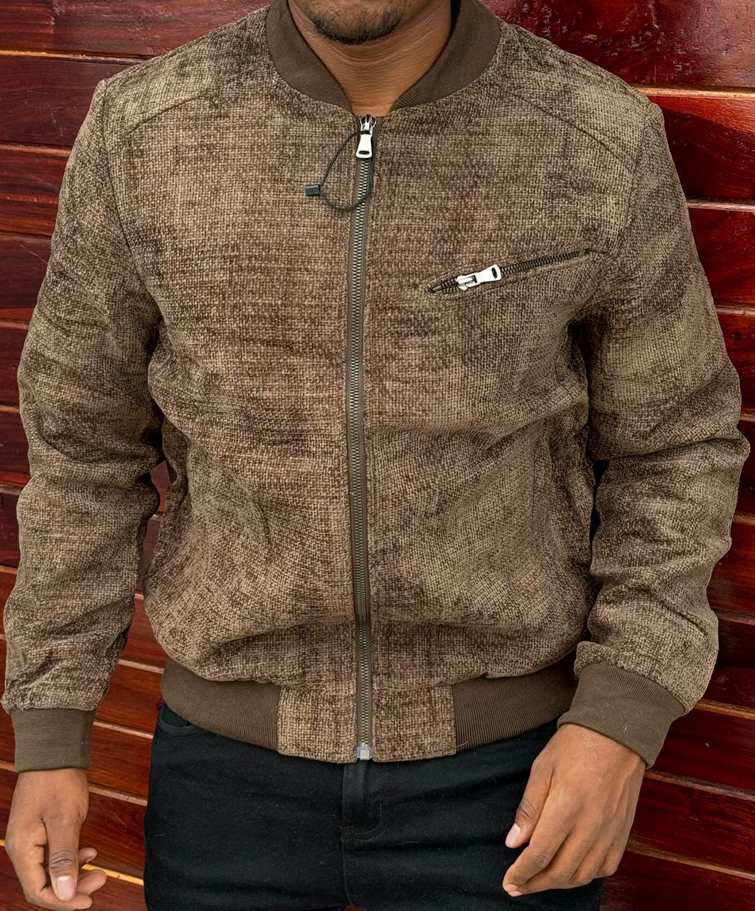 Textured Knit Bomber Jacket - Stylish Lightweight Outerwear for Men & Women | Perfect for Casual Wear, Street Fashion & Fall Layering