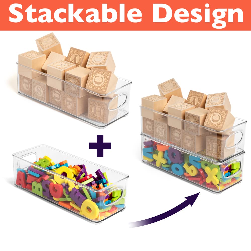 ClearSpace 8-Pack Plastic Pantry & Fridge Organizer Bins – Durable Kitchen Storage Solution for Efficient Food Organization at Home