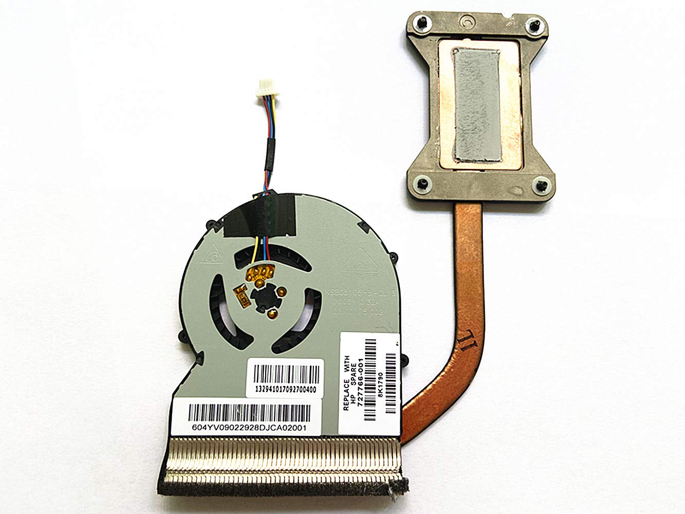 Original HP Probook 430 G1 Cooling Fan with Heatsink Replacement - P/N 727766-001 - Compatible with HP Laptop - Perfect for Gaming, Office Work & Overheating Prevention