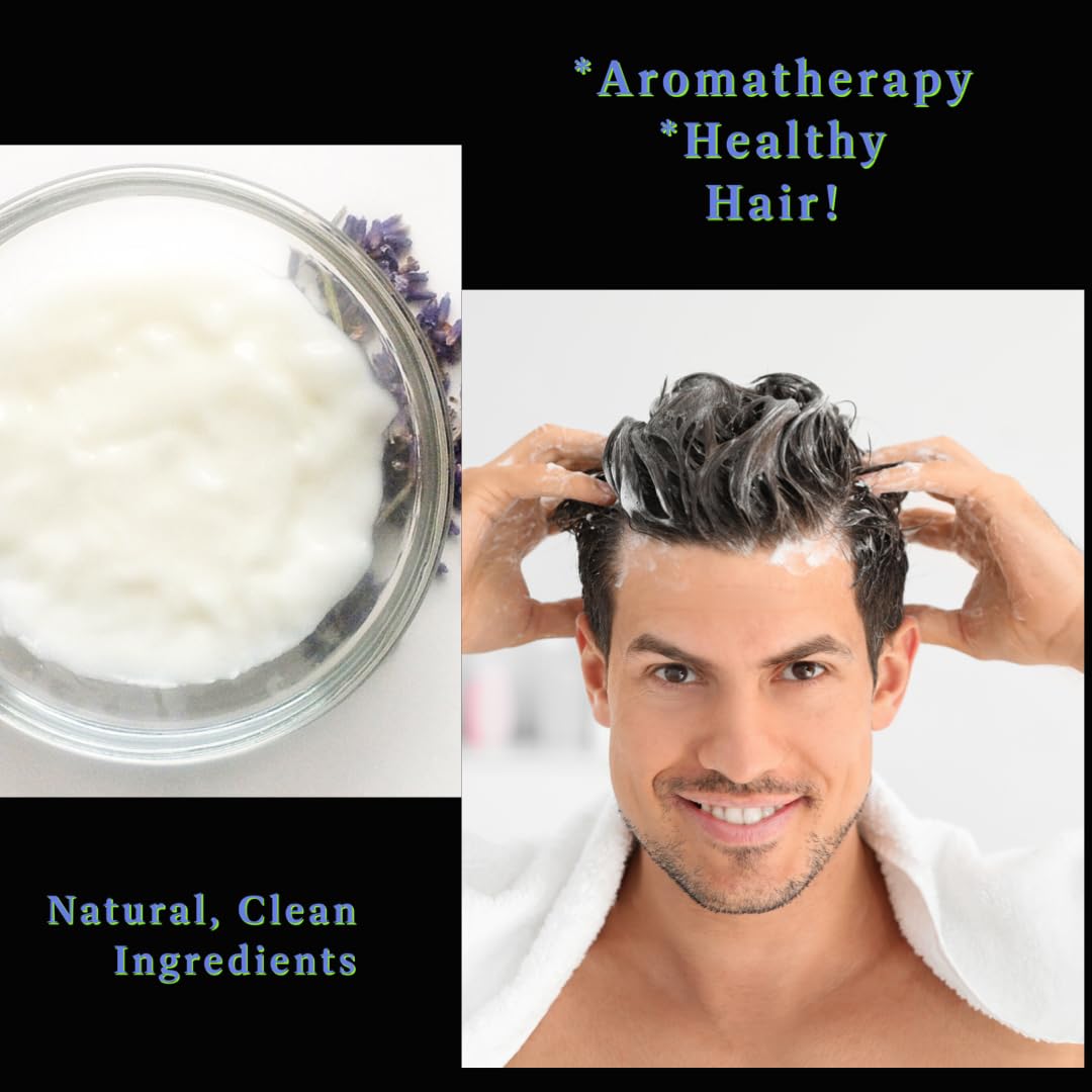 Organic French Lavender Shampoo & Conditioner Set - Sulfate Free, Natural Essential Oils, Color Safe Hair Care (8oz Each) - Perfect for Dry, Damaged Hair & Scalp Soothing
