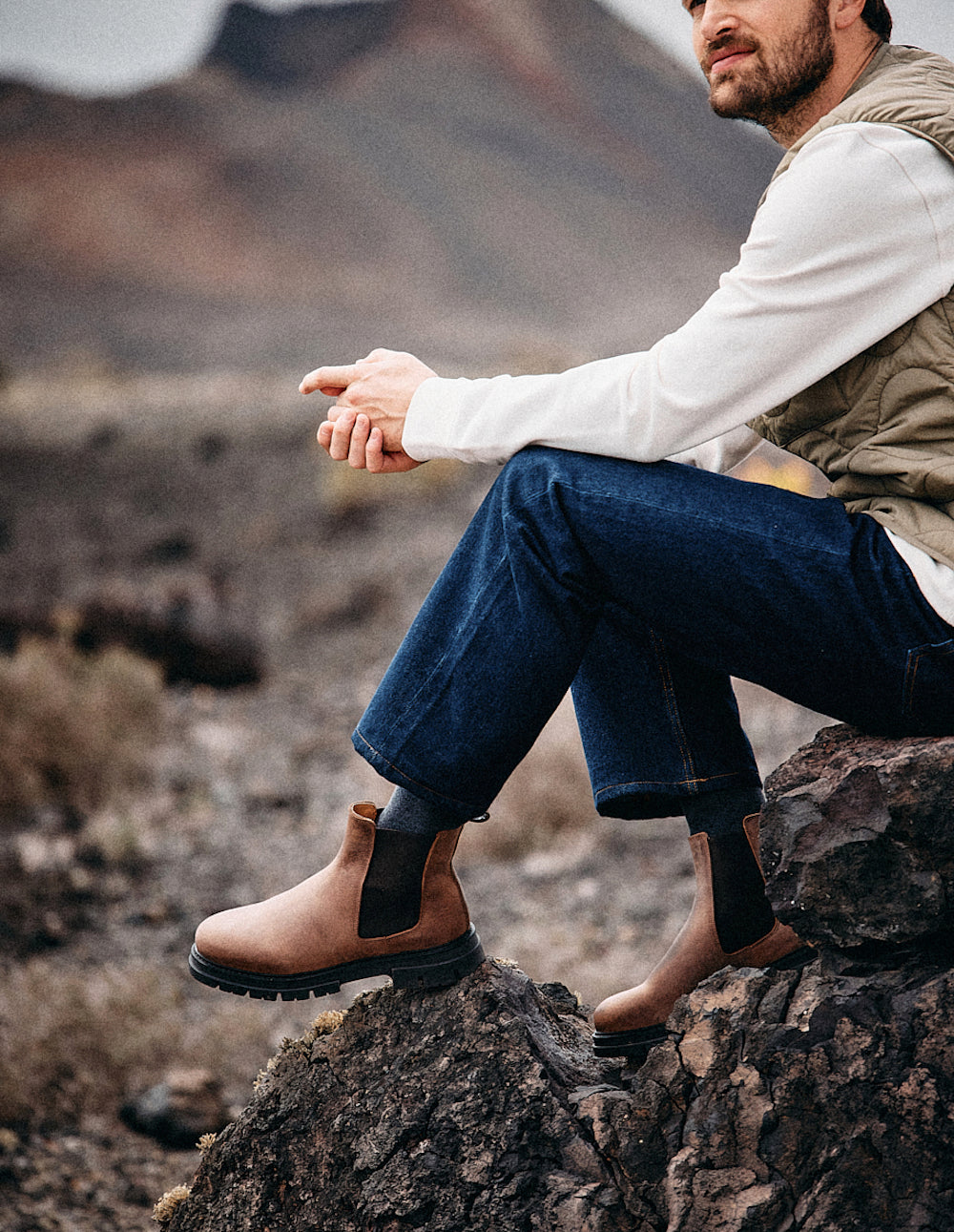 Liam Leather Boots for Men - Premium Waxed Bee Leather - Perfect for Outdoor Hiking, Casual Wear & Winter Fashion