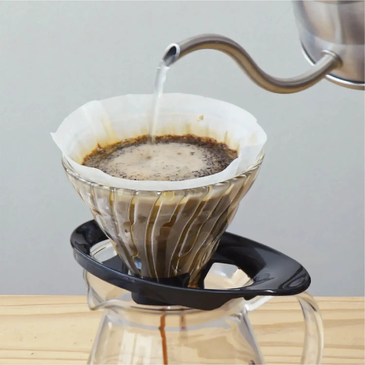 Hario V60 Heat Resistant Glass Coffee Dripper - Premium Pour Over Coffee Maker for Home & Office Brewing - Perfect for Specialty Coffee Lovers & Baristas