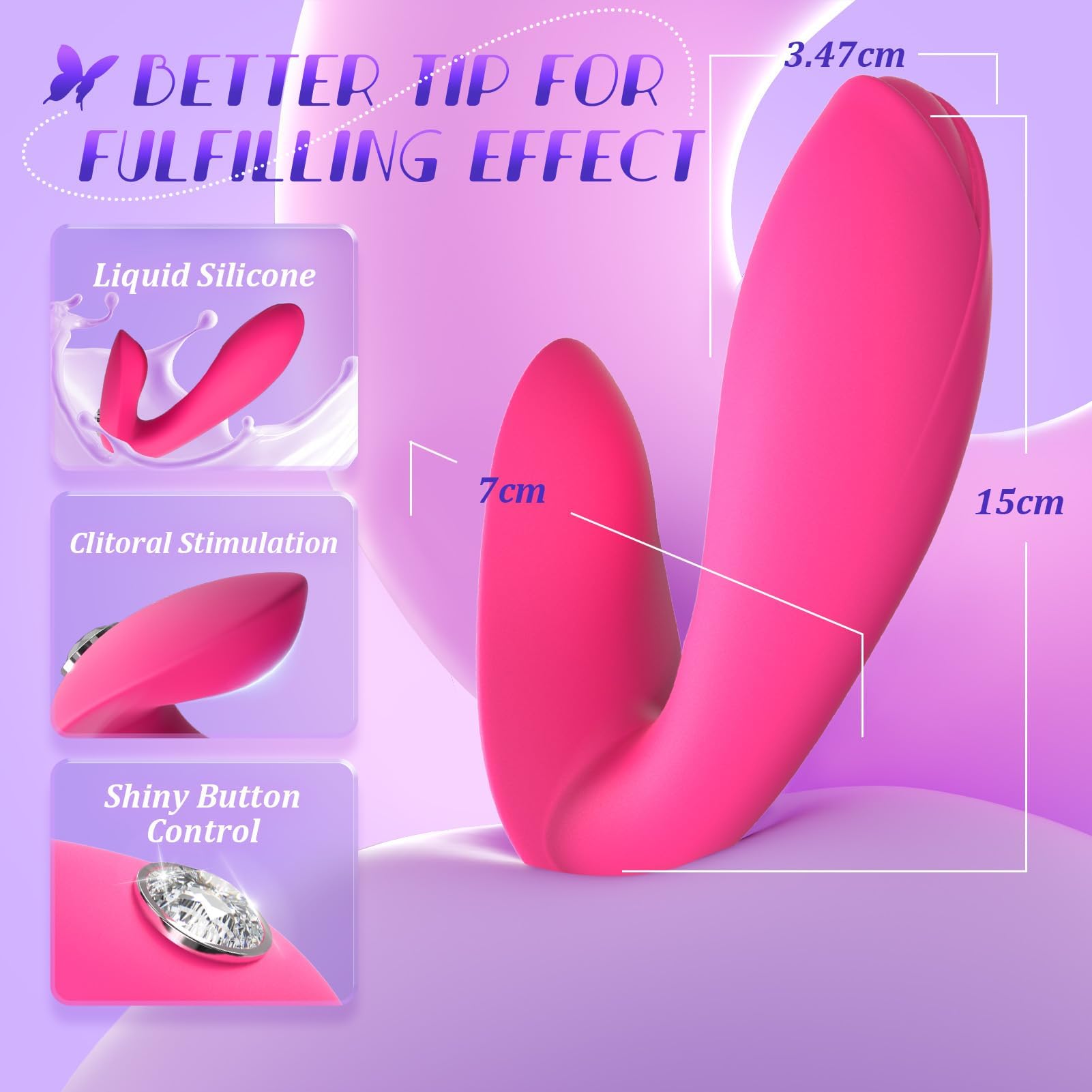 Wearable G Spot Vibrator for Women - Clitoral Stimulator, 10 Speeds, Quiet Sex Toy for Couples & Solo Play
