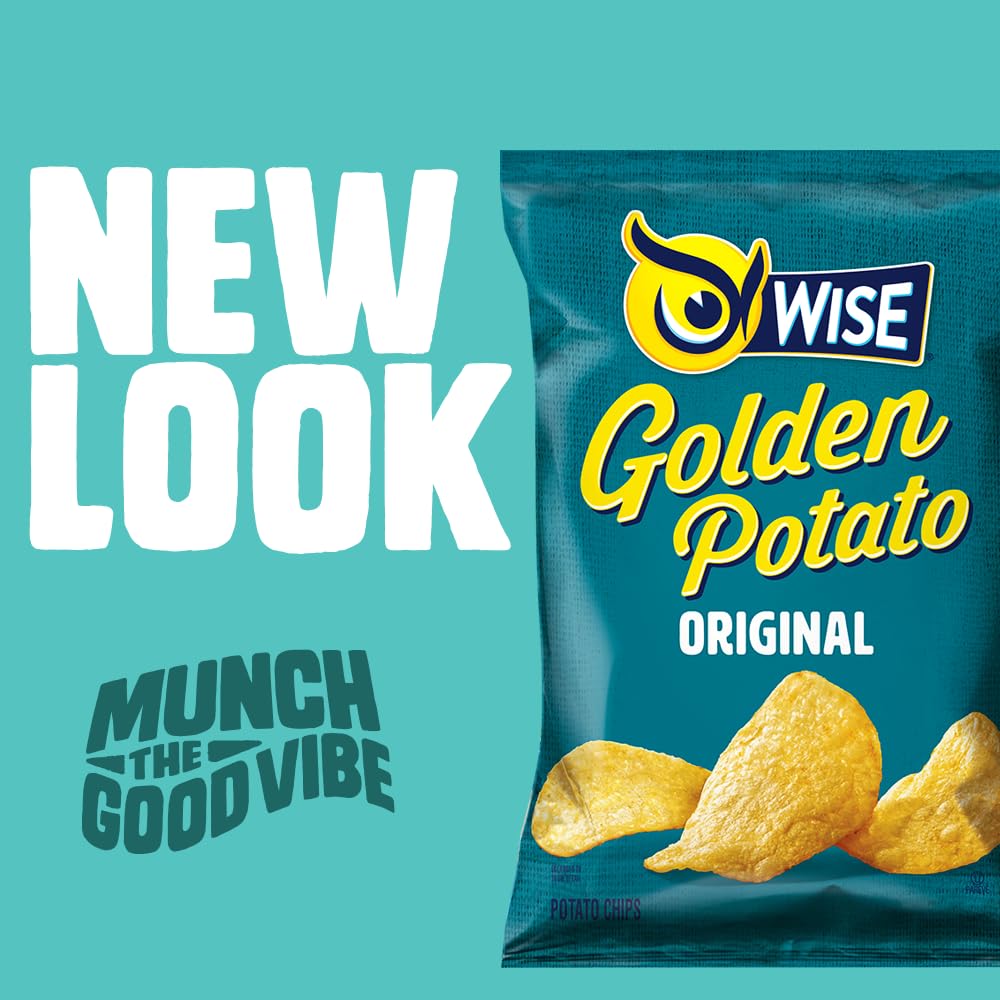 Wise Snacks Golden Original Potato Chips - 40 Pack (0.75 Oz Each) & 12 Pack (3.25 Oz Each) - Crunchy Snacks for Parties, Lunch Boxes & On-the-Go