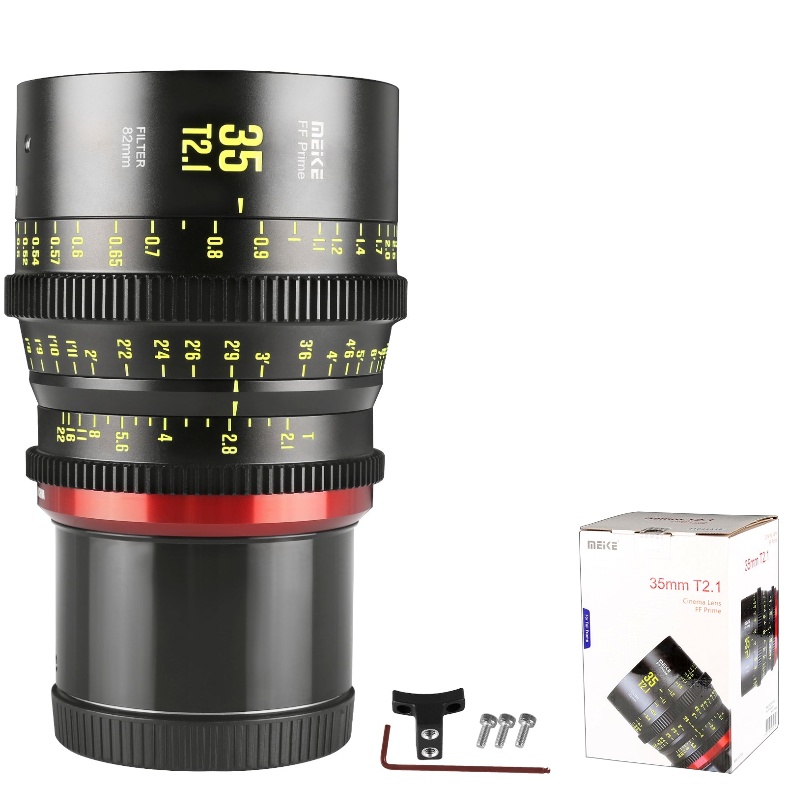 Meike 35mm T2.1 Full Frame Cine Lens for Canon RF Mount - Professional Cinema Prime Lens for Filmmaking, Videography & Photography - Perfect for Short Films, Documentaries & Portrait Shots