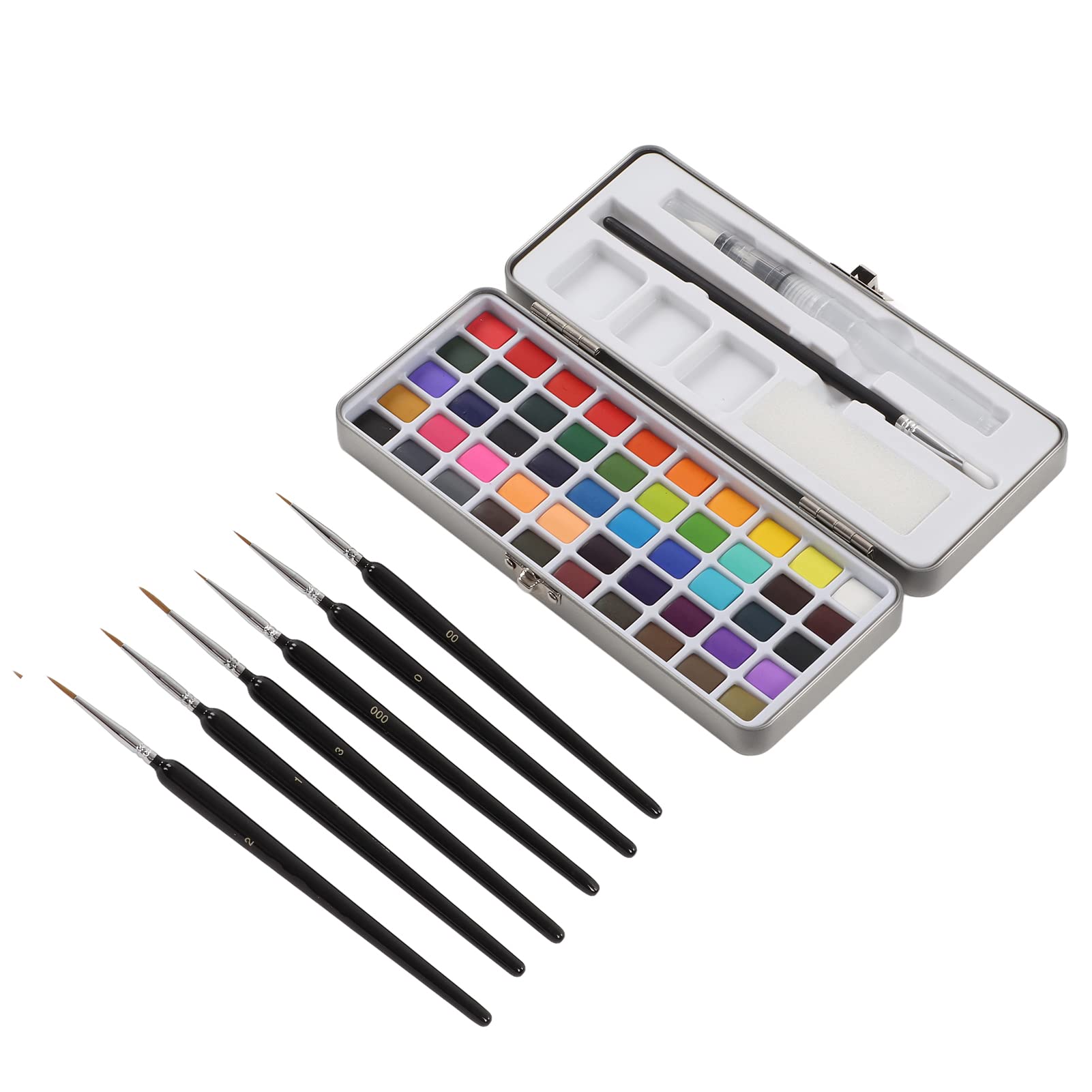 50 Colors Watercolor Paint Set - High Pigment, Non-Toxic Art Supplies in Portable Metal Tin - Perfect for Artists, Beginners, Card Making & Scrapbooking - Great for Studio, Classroom, Travel & Outdoor Sketching - Ideal Gift for Painting Enthusiasts | Use for DIY Crafts, Home Decor, Watercolor Painting Techniques & Art Therapy