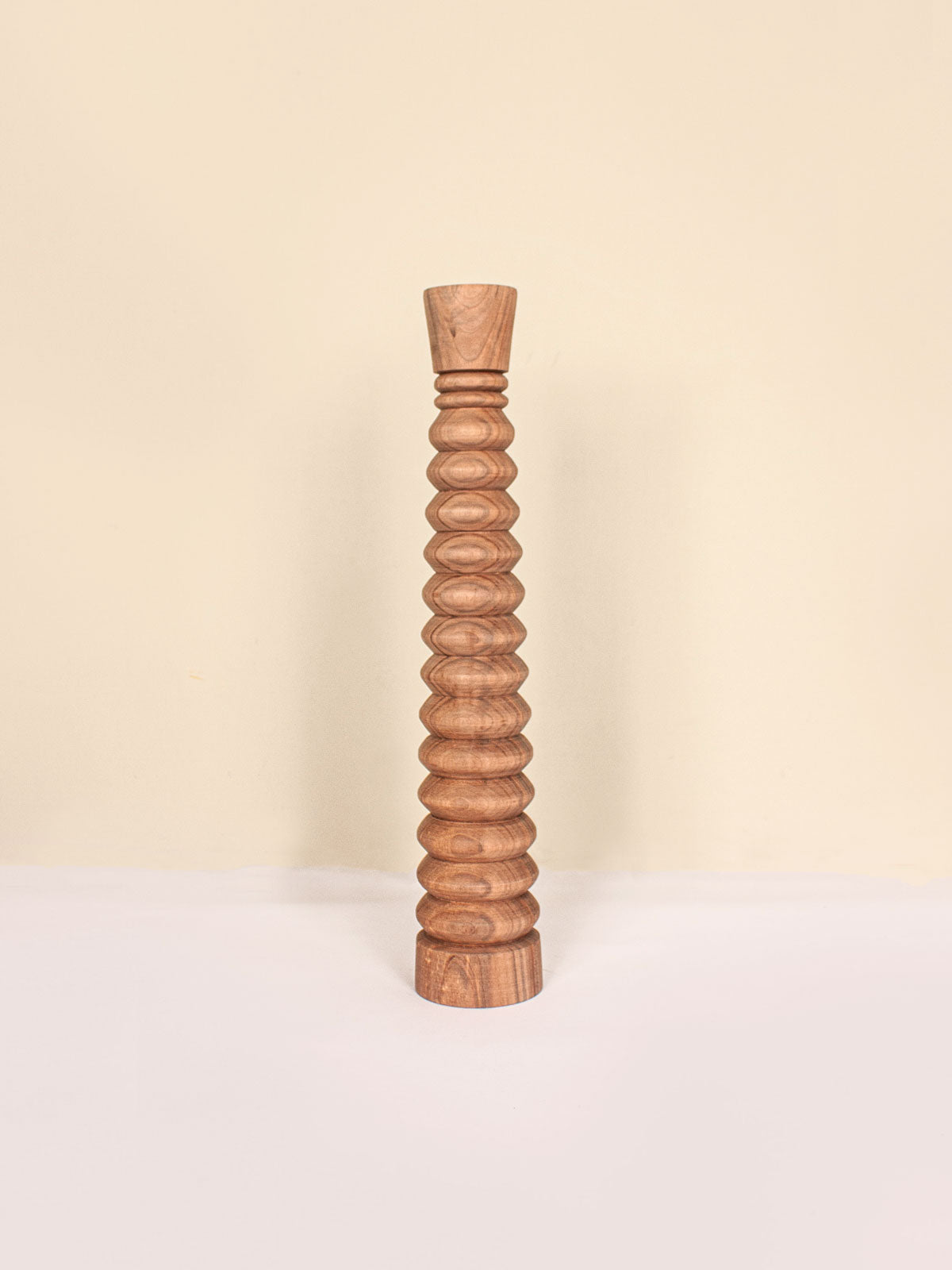 Handmade Walnut Wood Candle Holders with Natural Ripple Grain - Rustic Home Decor for Dining Table, Wedding Centerpiece, and Cozy Living Room Ambiance