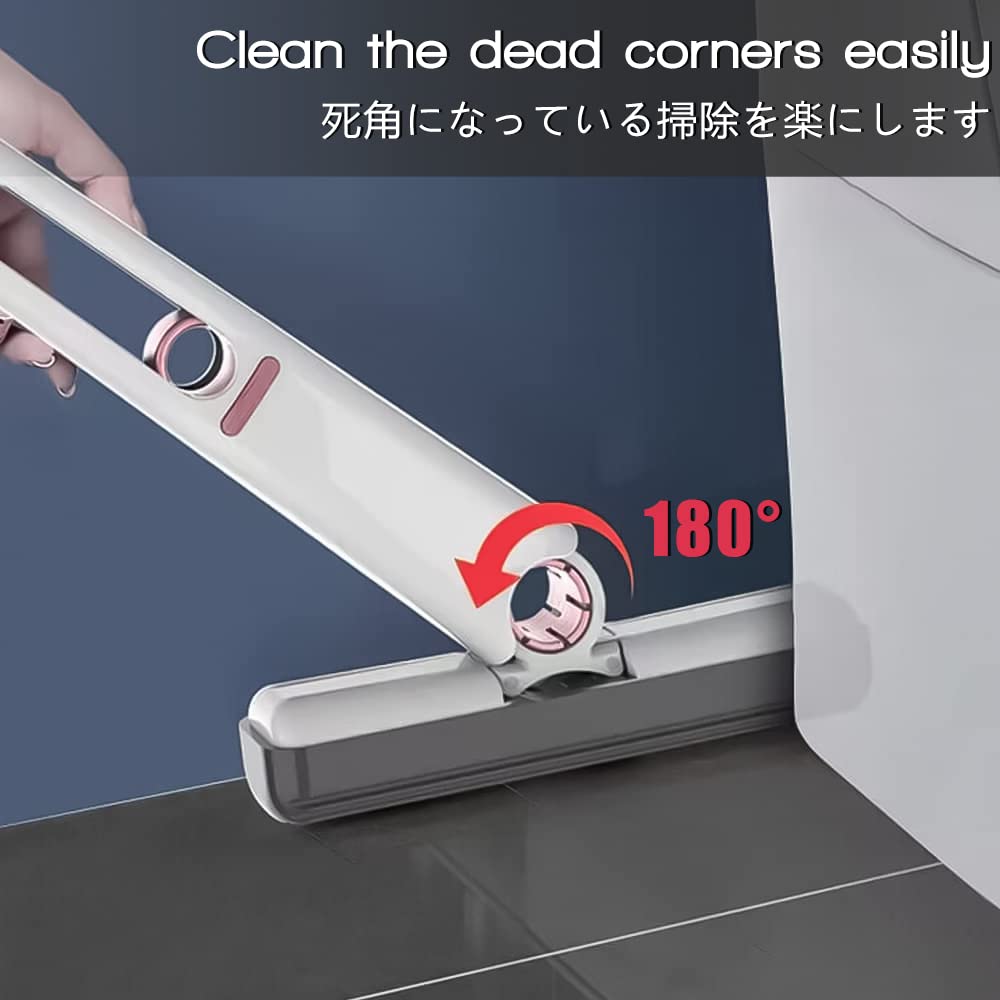 Portable Self-Squeeze Microfiber Mop - Mini Hands-Free Cleaning Tool for Wet & Dry Floors - Strong Absorbent Mop for Bathroom, Kitchen, Tableware, Glass & Desktop - Includes 1 Cotton Head & Squeeze Bucket - Perfect for Quick Spills, Pet Hair & Daily Cleaning