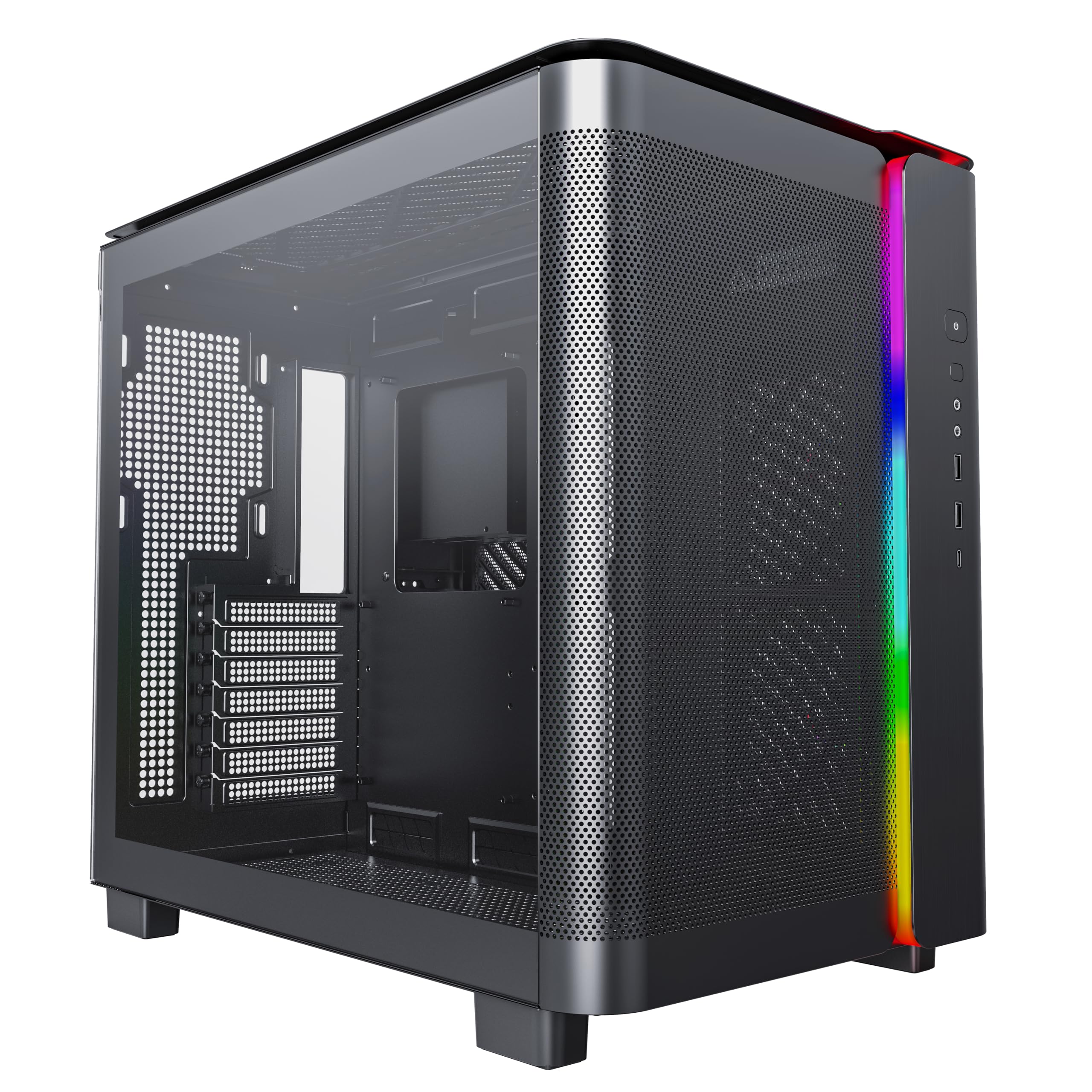 Montech KING 95 Black Mid-Tower PC Case with Tempered Glass & ARGB Lighting - Perfect for Gaming Rigs and High-Performance Builds