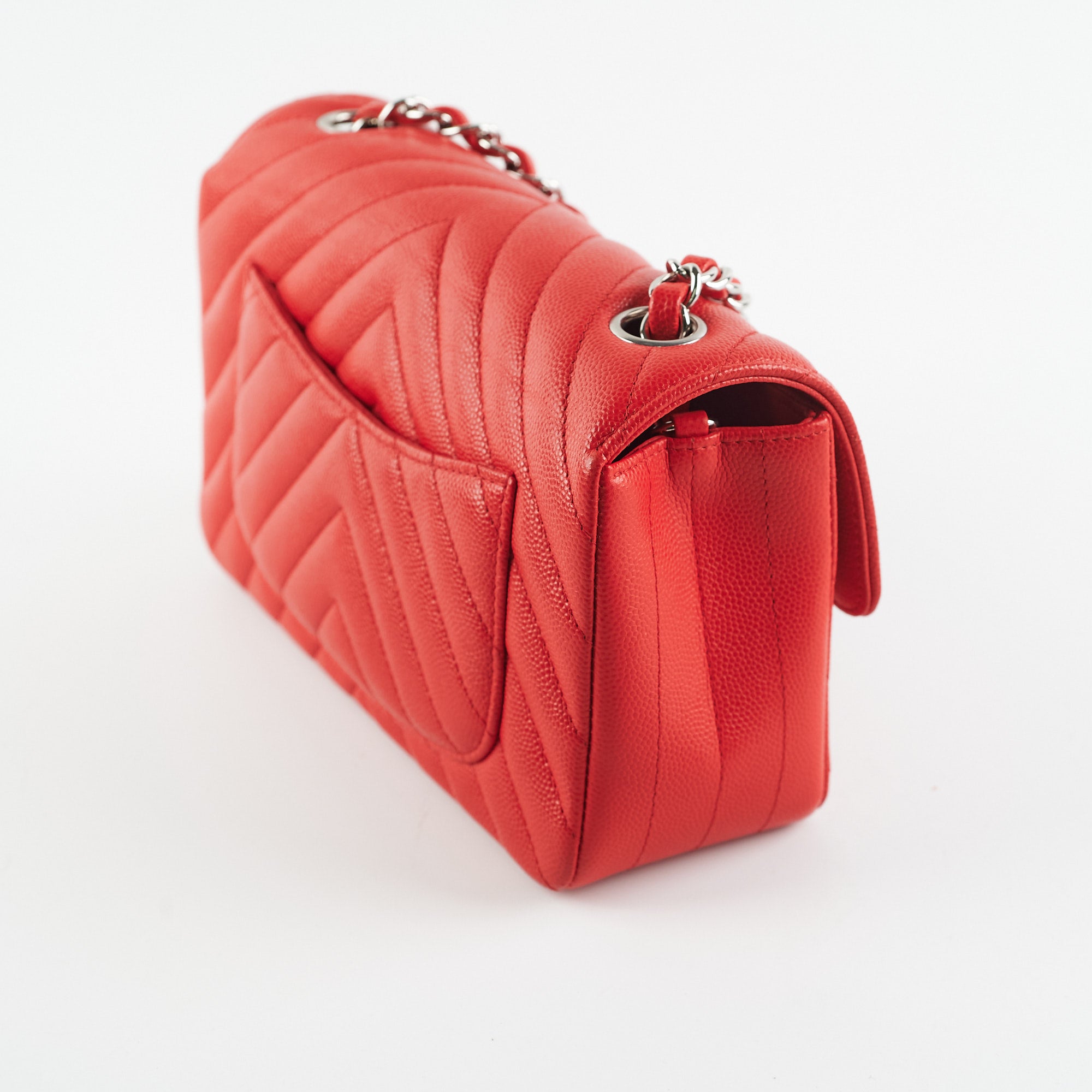 Chanel Mini Rectangular Flap Bag in Caviar Leather - Classic Red Luxury Crossbody Purse for Women | Perfect for Evening Parties, Date Nights & Special Occasions