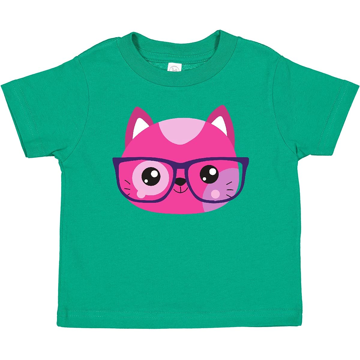 Inktastic Hipster Cat with Glasses - Cute Kitten Graphic Baby T-Shirt for Boys & Girls - Perfect for Casual Wear, Playdates, and Cat Lovers