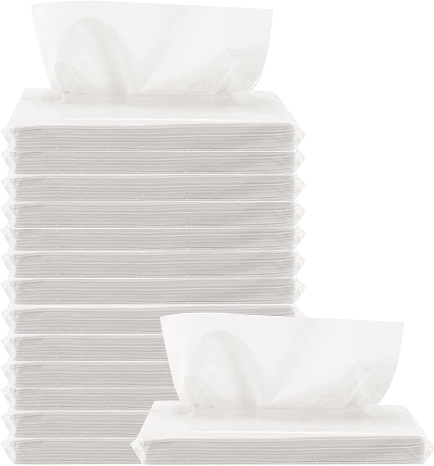 200-Pack Soft Cotton Disposable Face Towels | Hypoallergenic Dry & Wet Wipes for Women, Sensitive Skin & Baby Care | Makeup Remover & Personal Cleaning Tissues | Travel, Gym & Daily Skincare Essentials