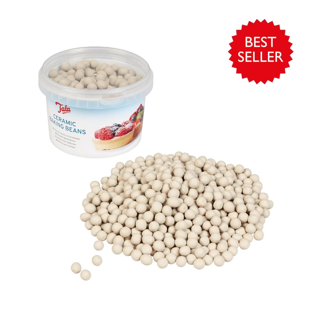 Premium Ceramic Pie Weights for Blind Baking - Set of 8 Heat-Resistant Pie Beans for Perfect Crust - Ideal for Baking Pies, Tarts, Quiches & Pastries