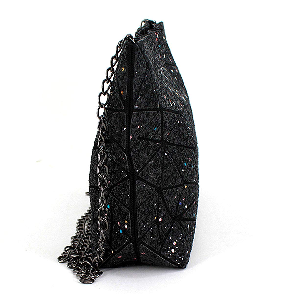 Mily Women's Holographic Laser Leather Envelope Clutch Handbag Purse - Stylish Evening Bag for Parties, Weddings & Night Out